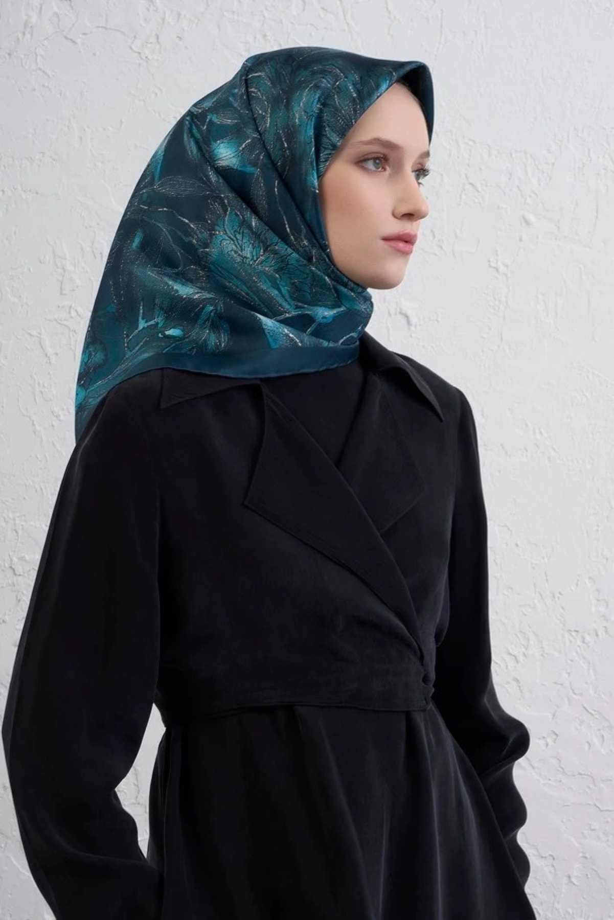 Armine Sura İpek Eşarp 9409DS - 04-Petrol Yeşili