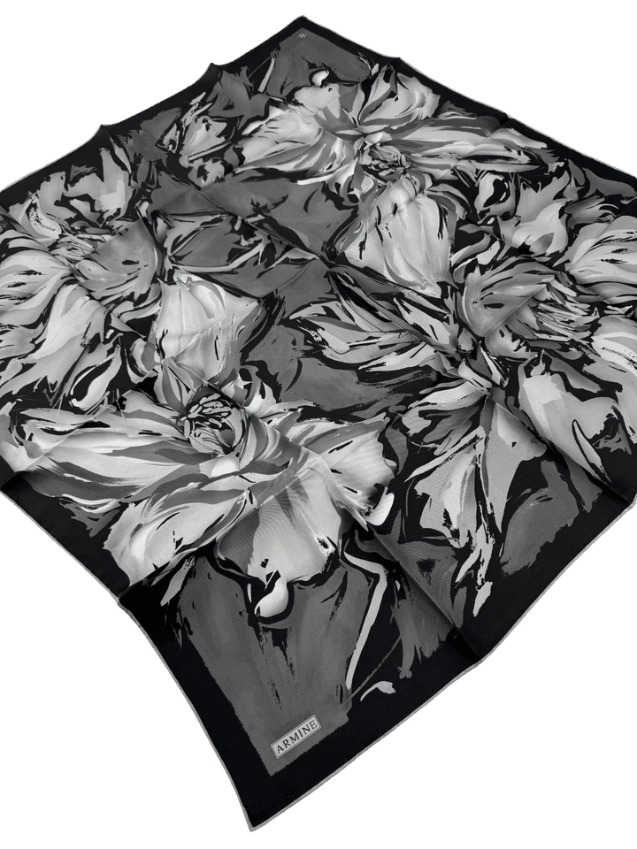 Armine Nostalji Serisi Twill İpek Eşarp 9337D - Çok Renkli 9