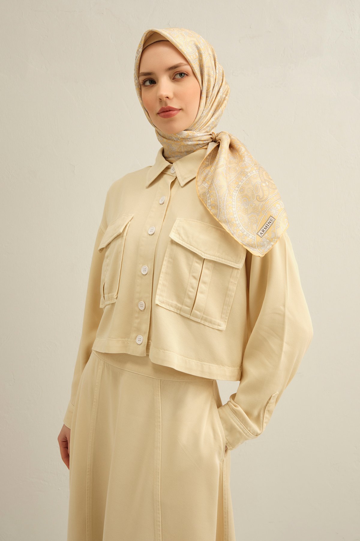 Armine Twill İpek Eşarp 9304D