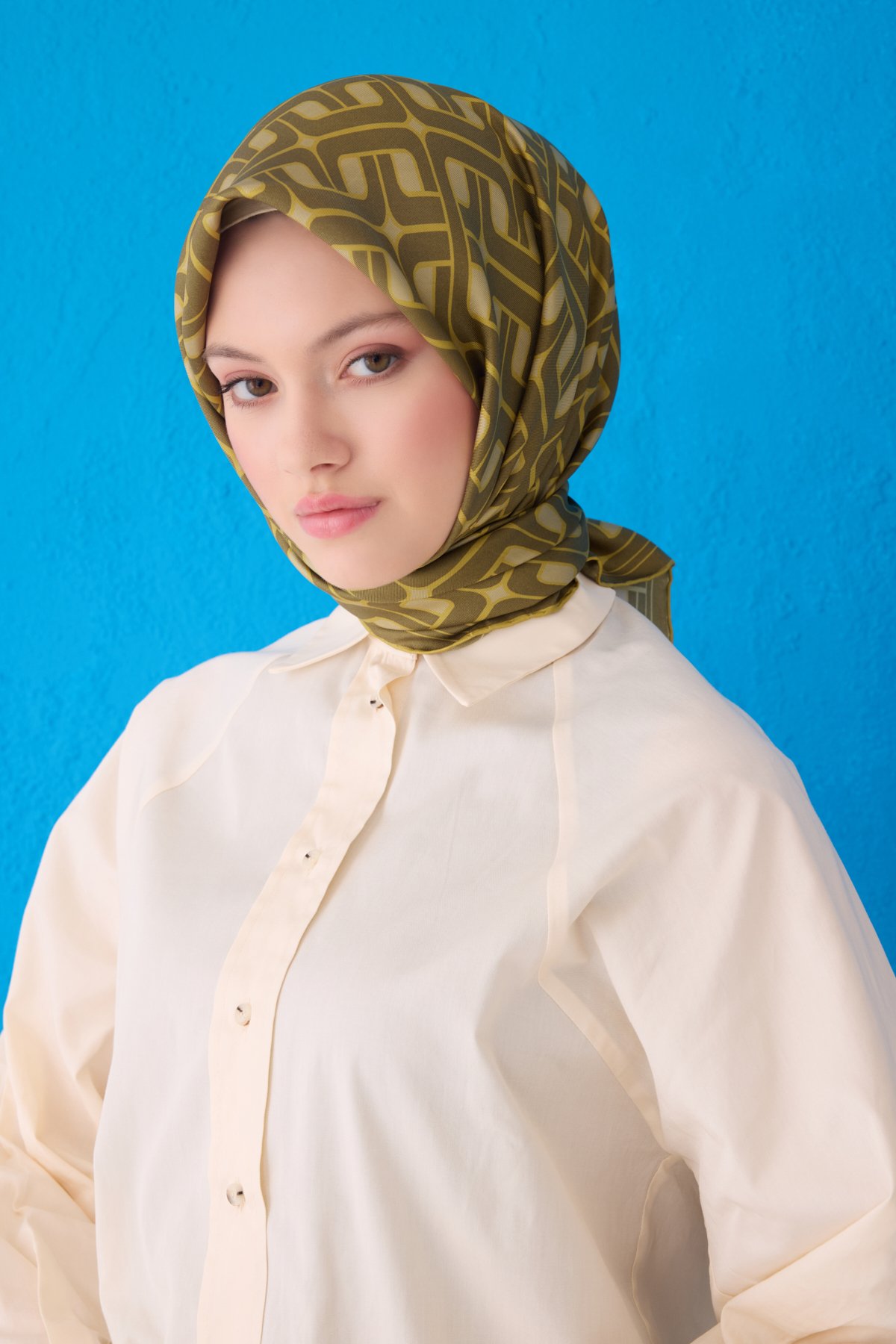 Belli Twill İpek Eşarp 4118D - Çok Renkli 2
