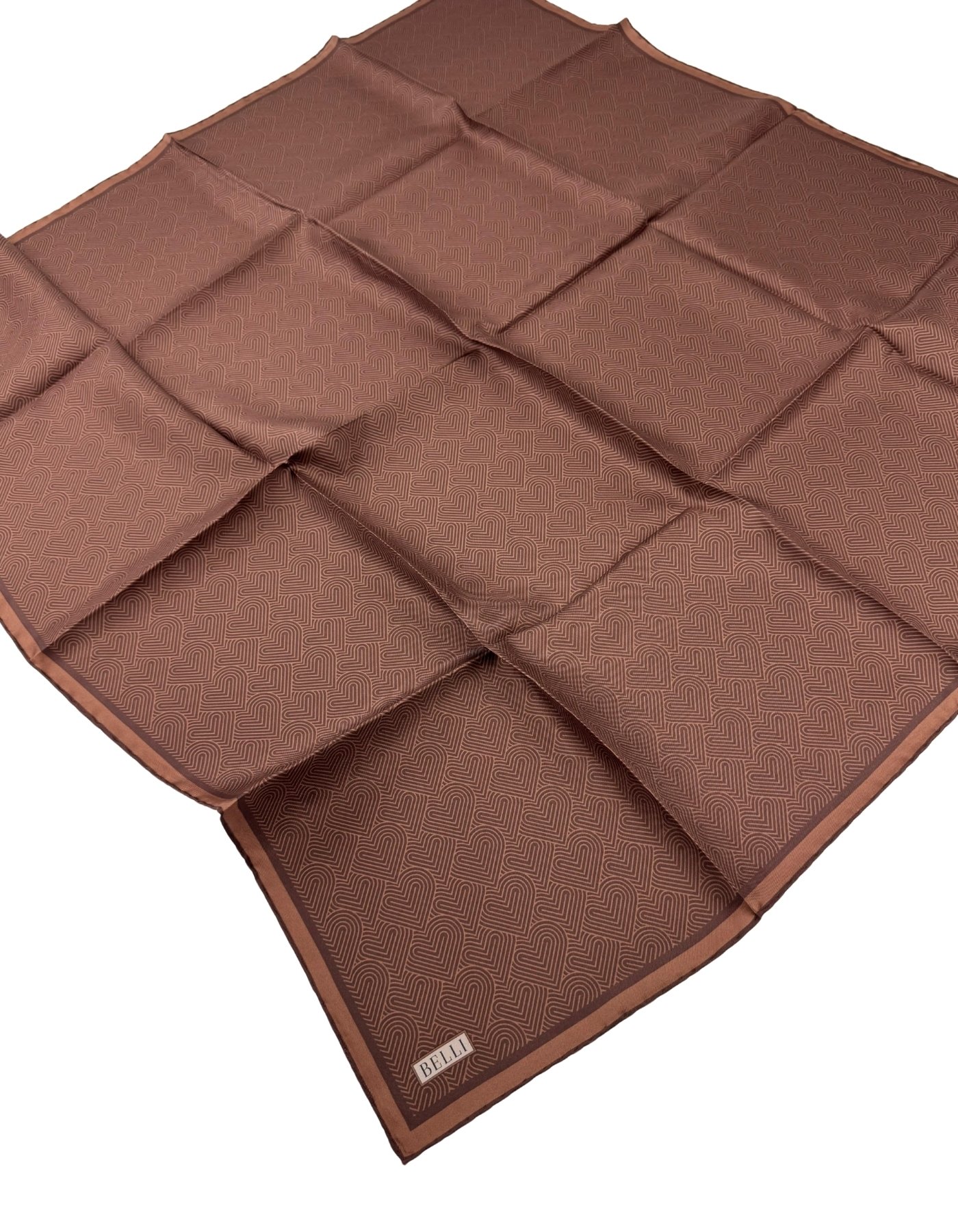 Belli Twill İpek Eşarp 4055D- - Taba-Kahverengi-81