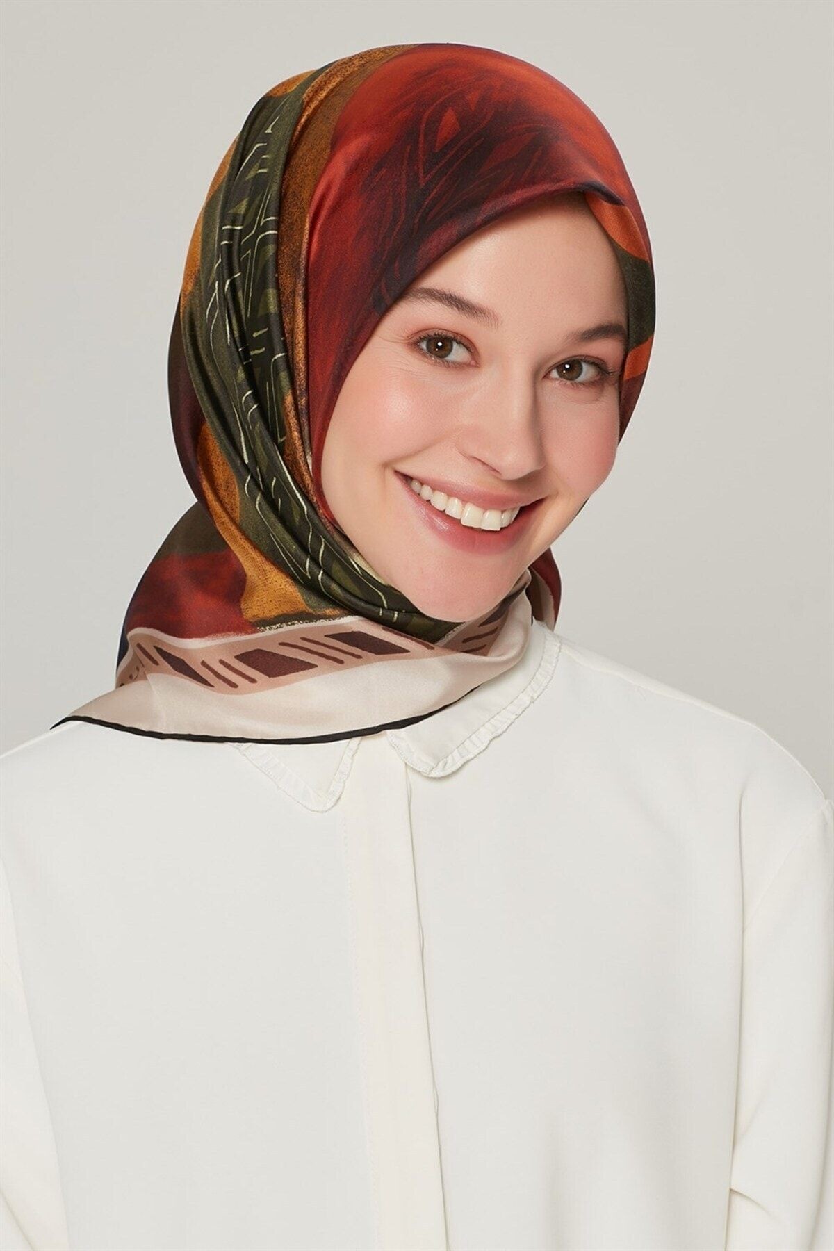 Armine Nostalji Serisi Sura İpek Eşarp 7880DS-03