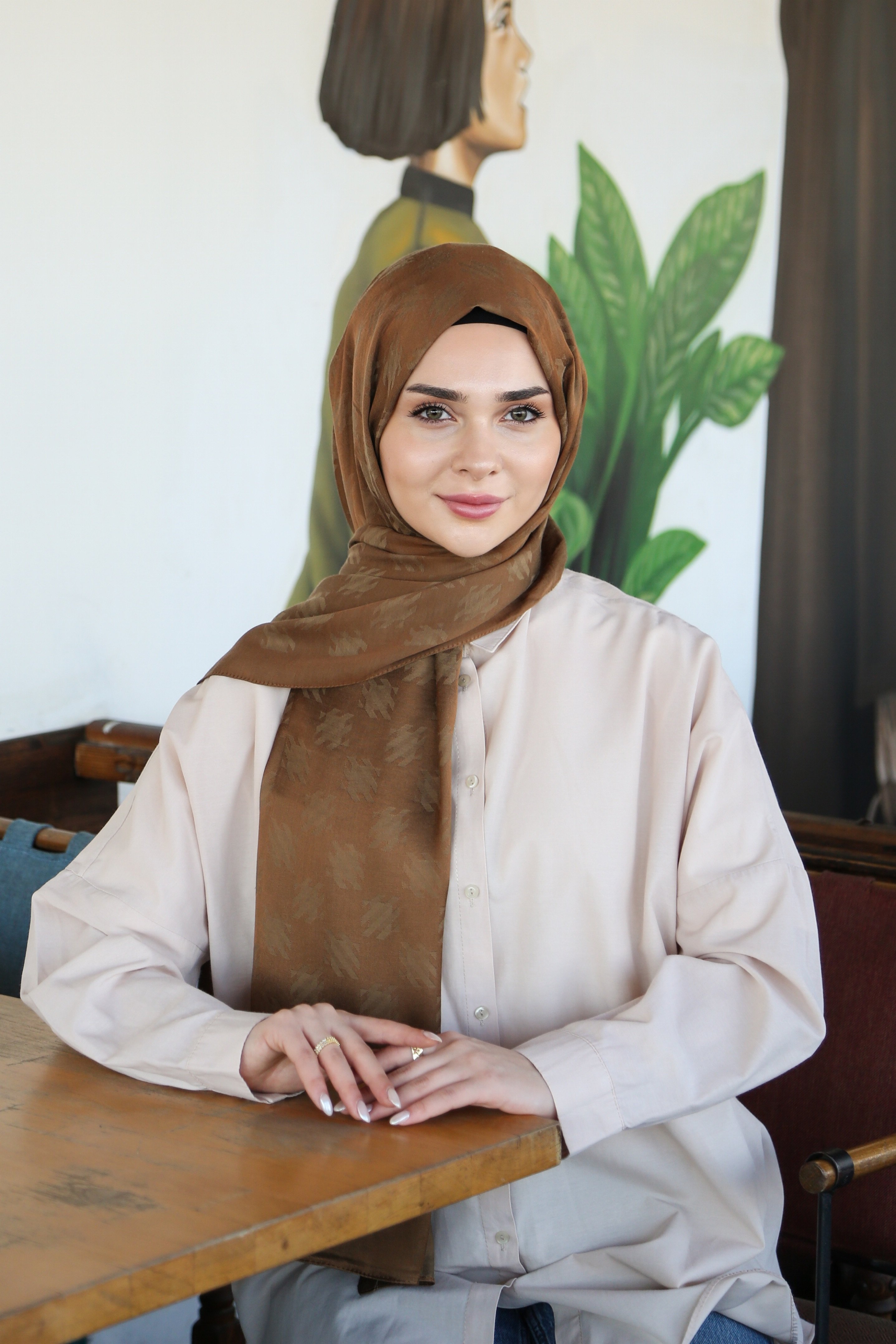 Armine Trend Lyon Şal 4 - Taba-247322