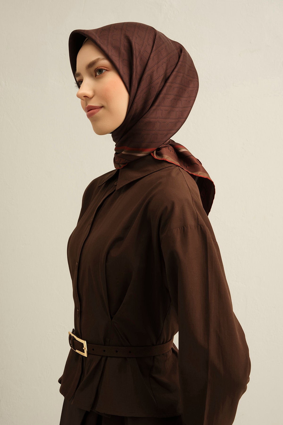 Armine Twill İpek Eşarp 9301D - Bordo-Kırmızı-62