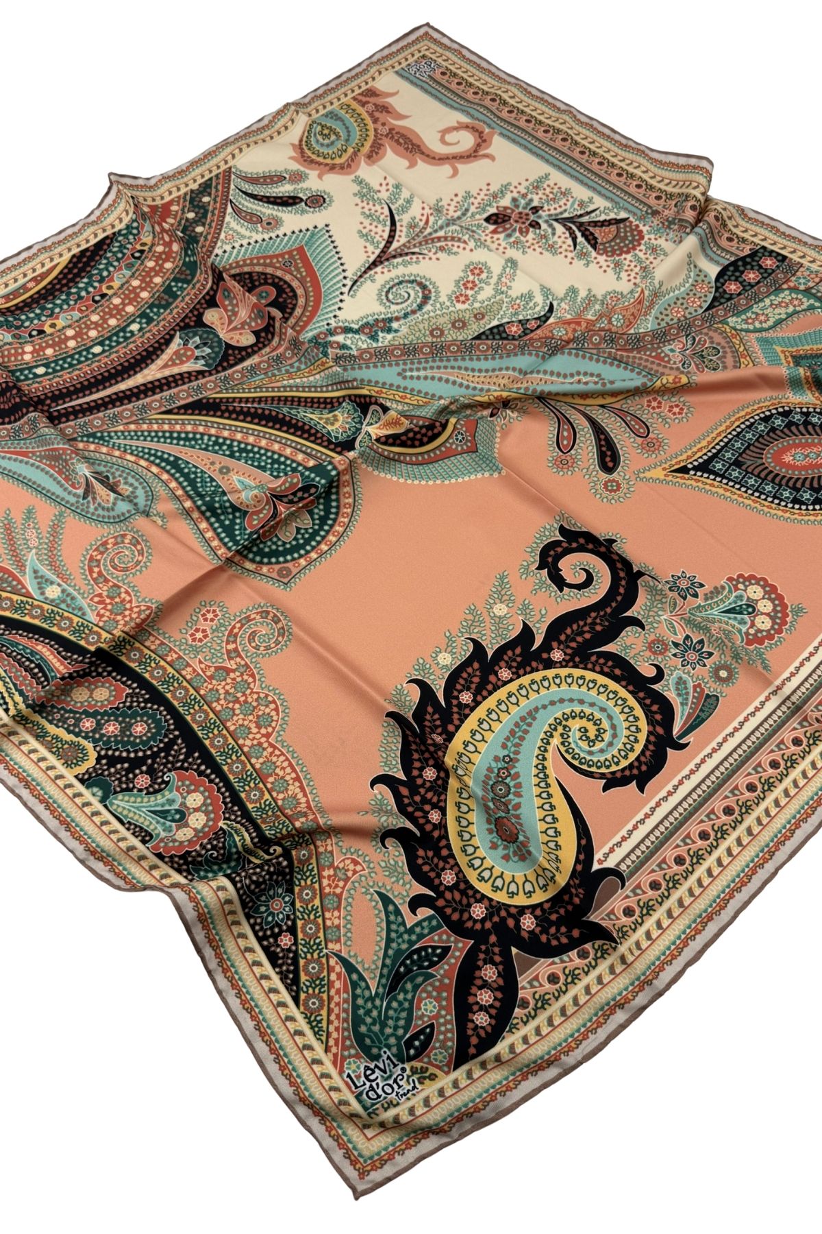 Levidor Trend Twill Eşarp LDT269-01 - Somon-Turkuaz-03