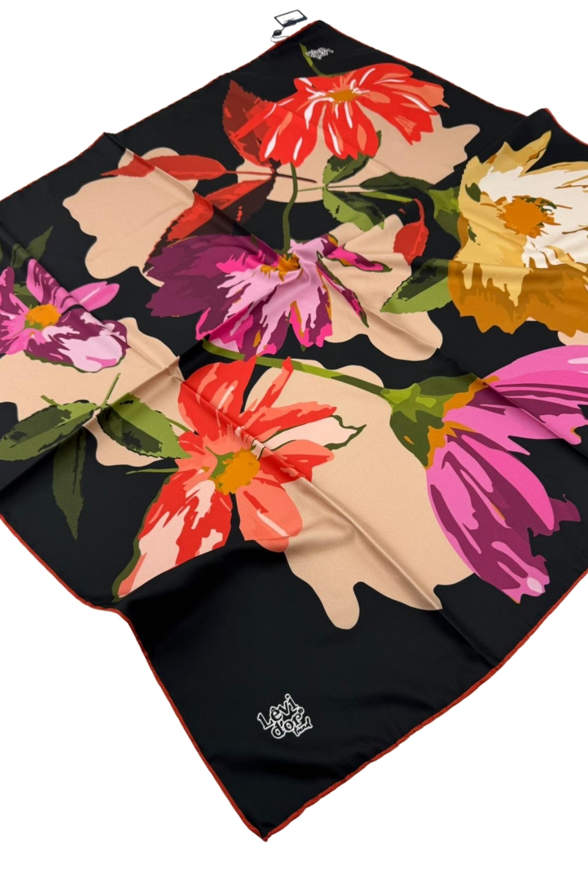 Levidor Trend Twill Eşarp LDT276 - 08-Siyah-Çok Renkli