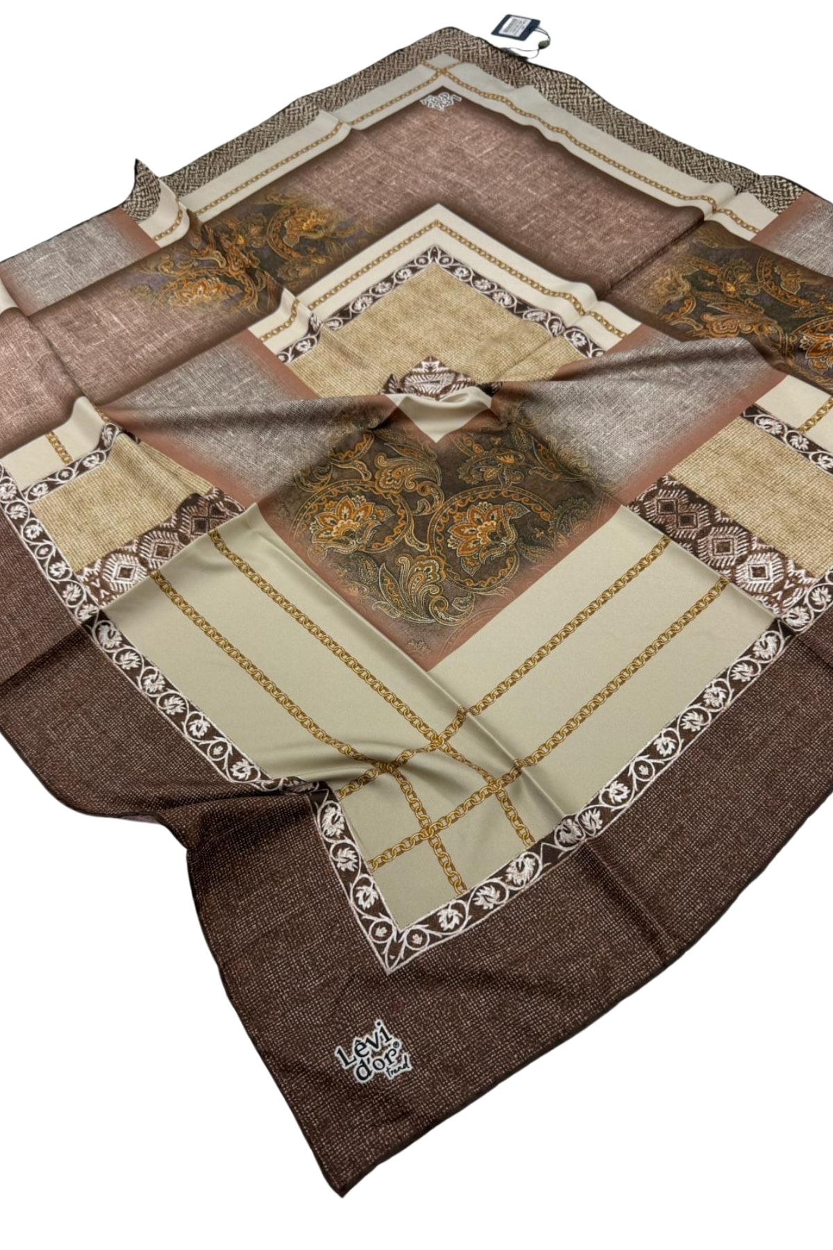 Levidor Trend Twill Eşarp LDT277 - 14-Acı Kahve-Vizon