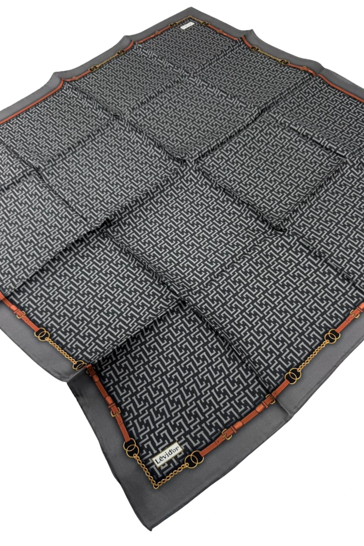 Levidor Twill İpek Eşarp LD1129 - 05-Antrasit-Gri