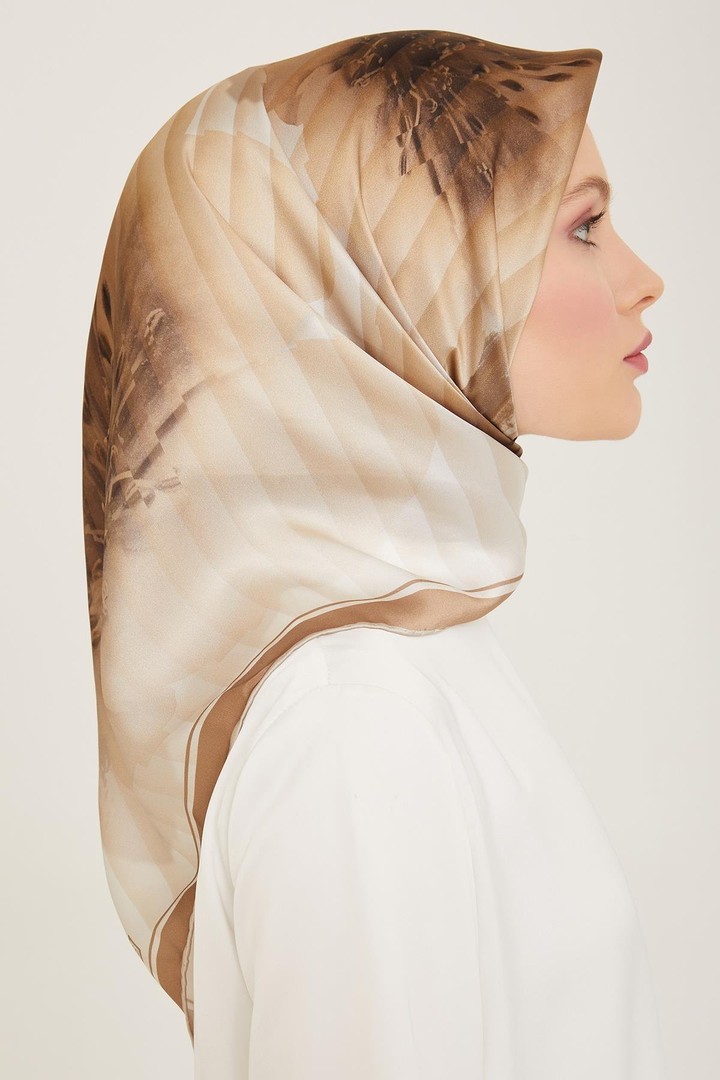 Armine Nostalji Serisi İpek Twill Eşarp 9100D-10