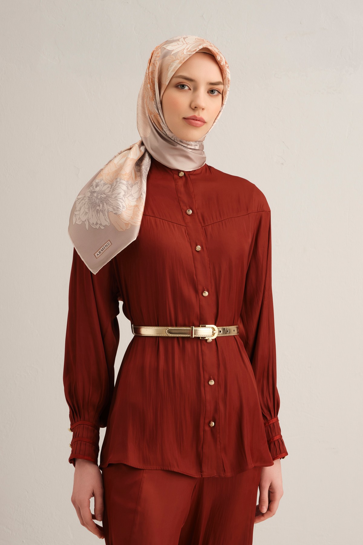 Armine Twill İpek Eşarp 9330D