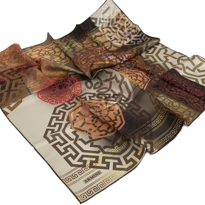 Armine Nostalji Serisi Twill İpek Eşarp 8245D-01