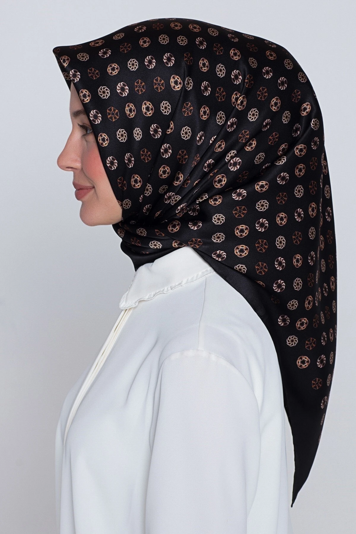 Nostalji Serisi Twill İpek Eşarp 7926D-09