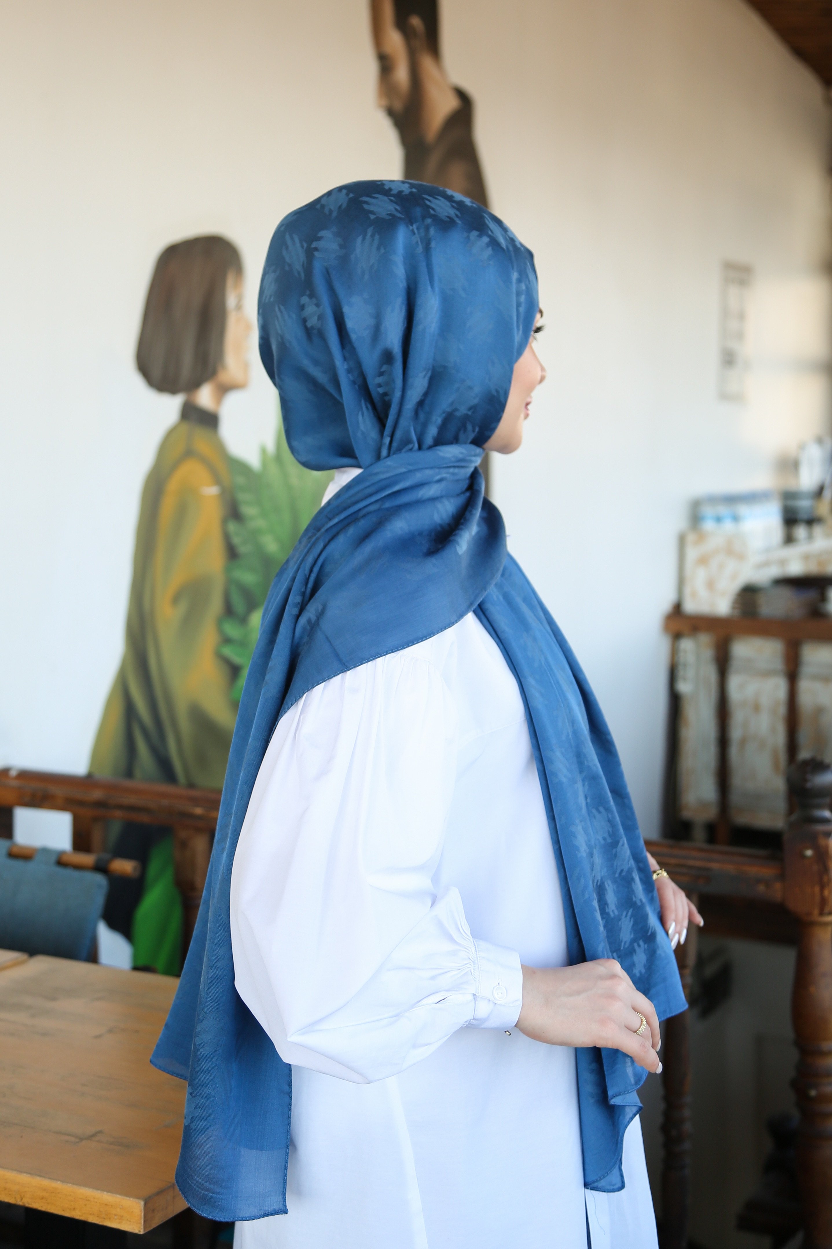 Armine Trend Lyon Şal 4 - İndigo-246973