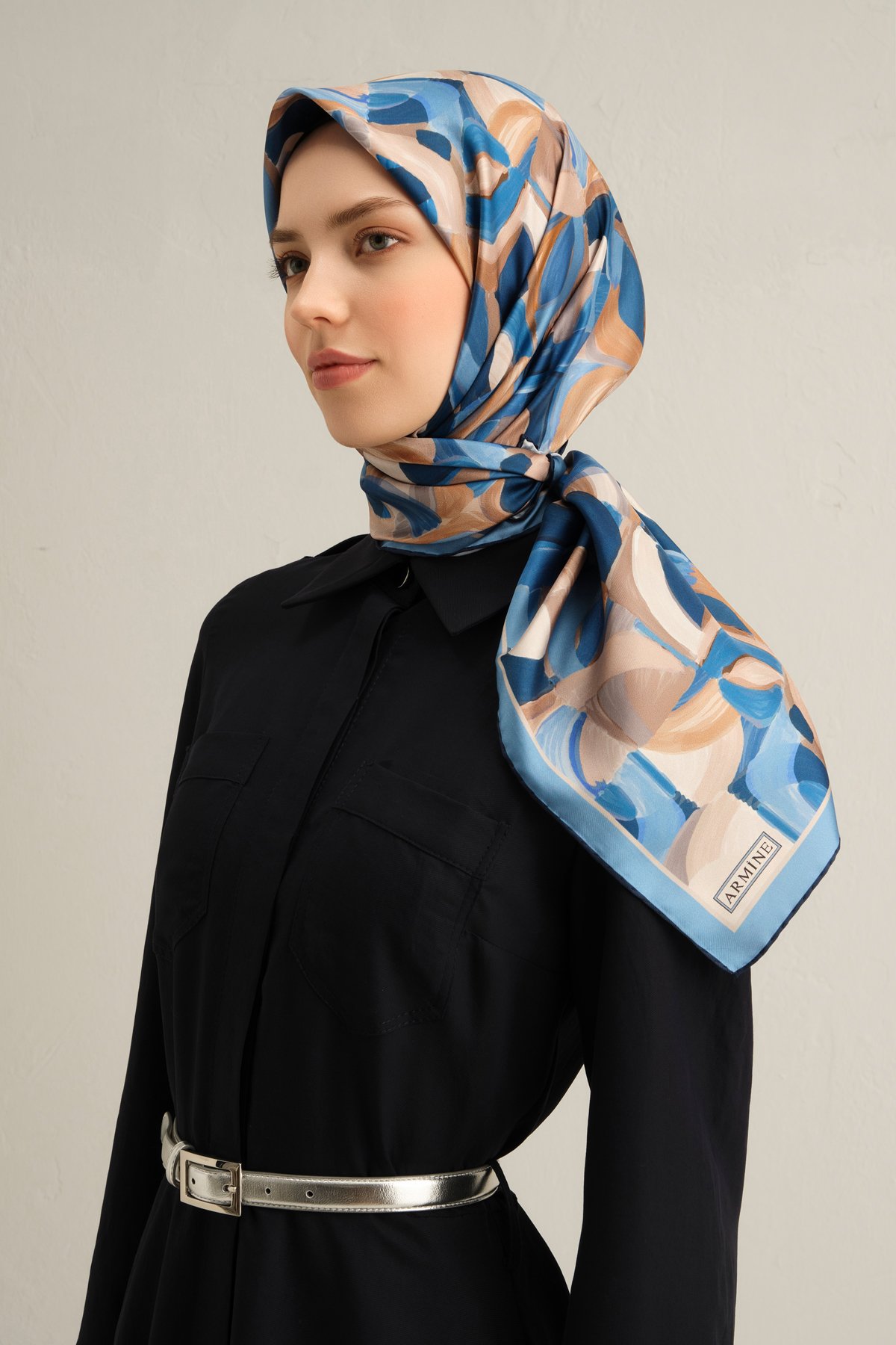 Armine Twill İpek Eşarp 9329D