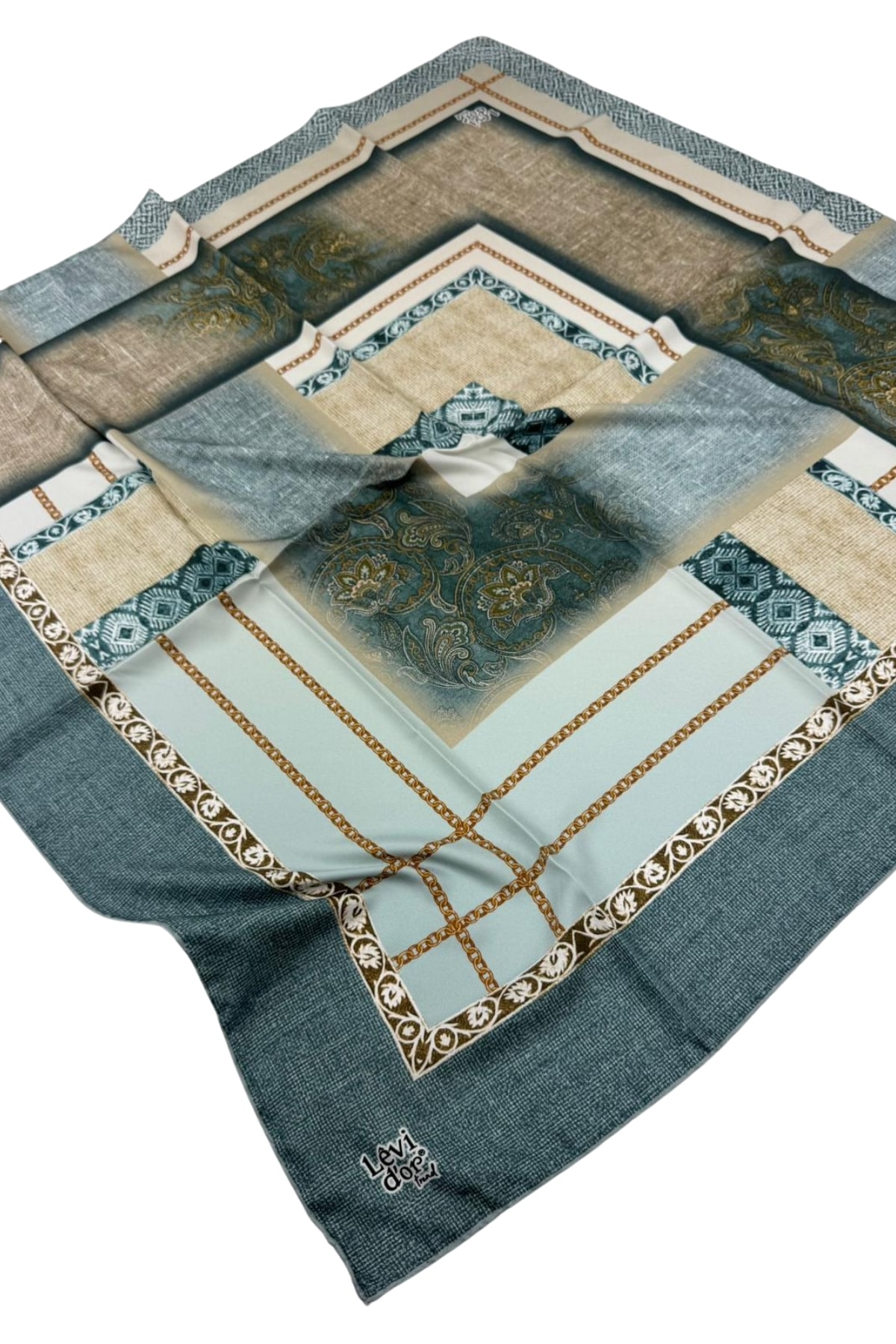 Levidor Trend Twill Eşarp LDT277 - 05-Su Yeşili-Vizon