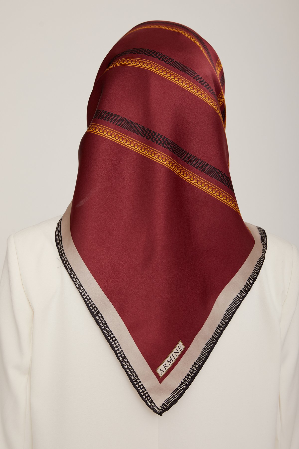 Armine İpek Eşarp Nostalji Sura 8833DS - Bordo-