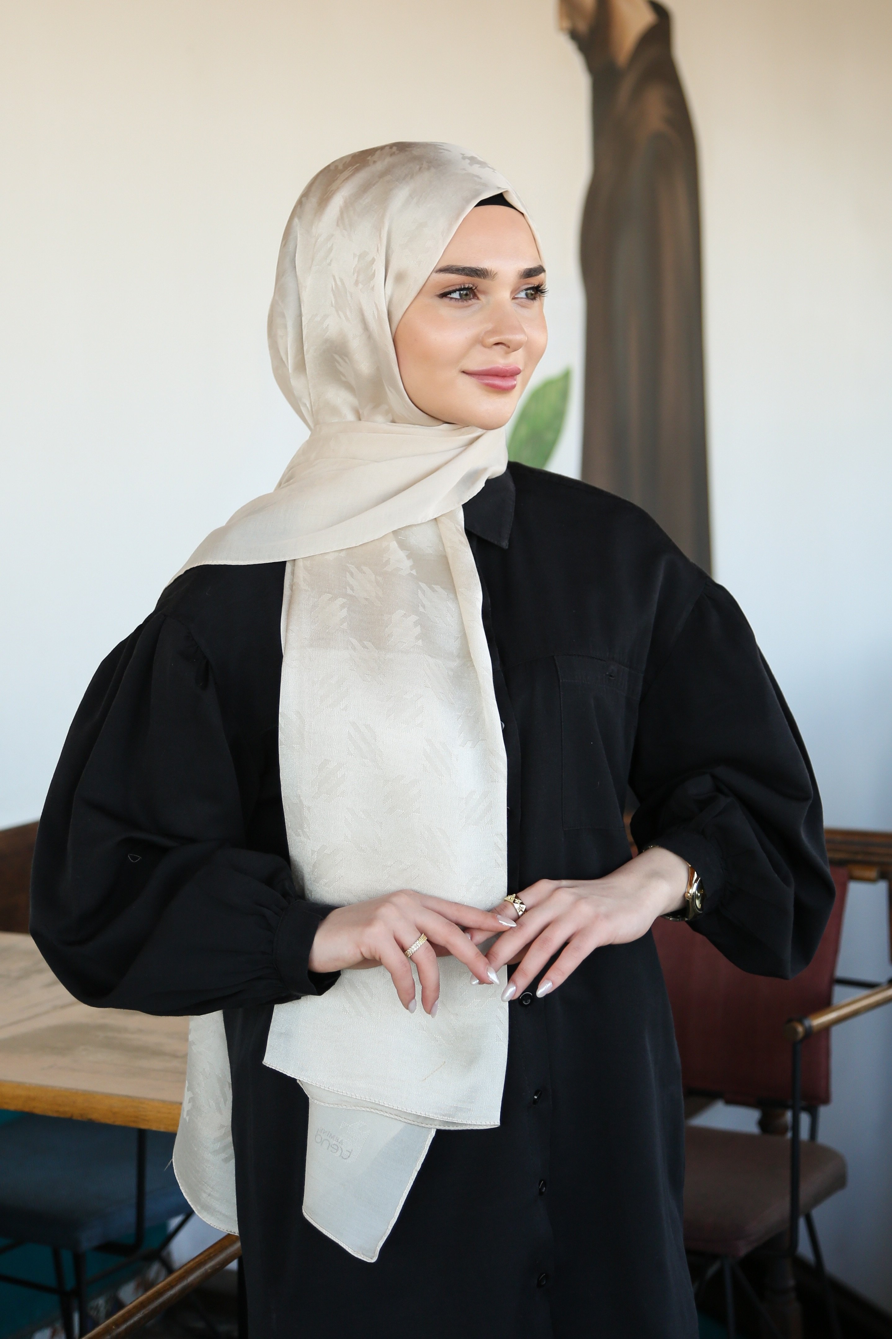 Armine Trend Lyon Şal 4 - Açık Vizon-247307