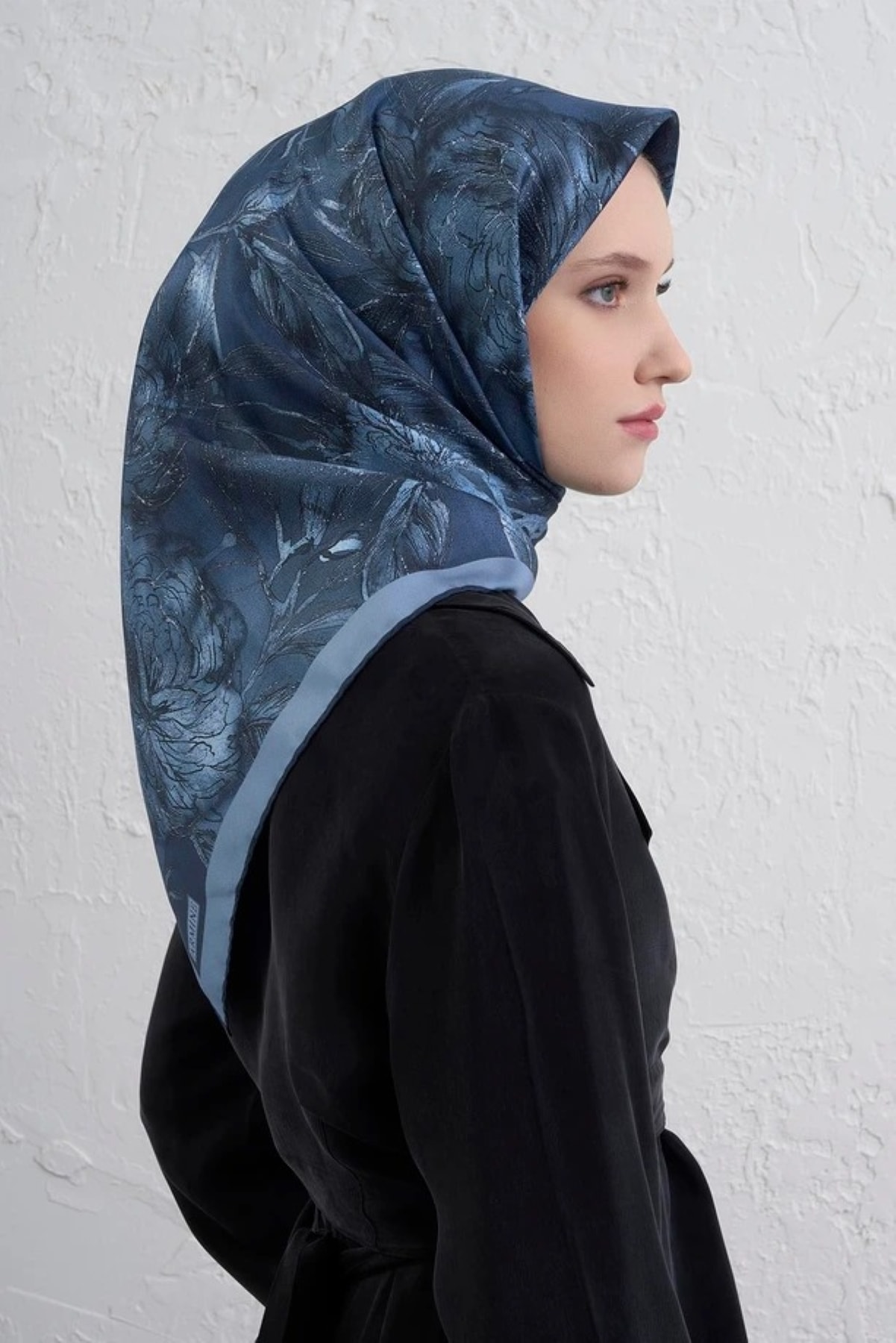 Armine Sura İpek Eşarp 9409DS - 34-İndigo