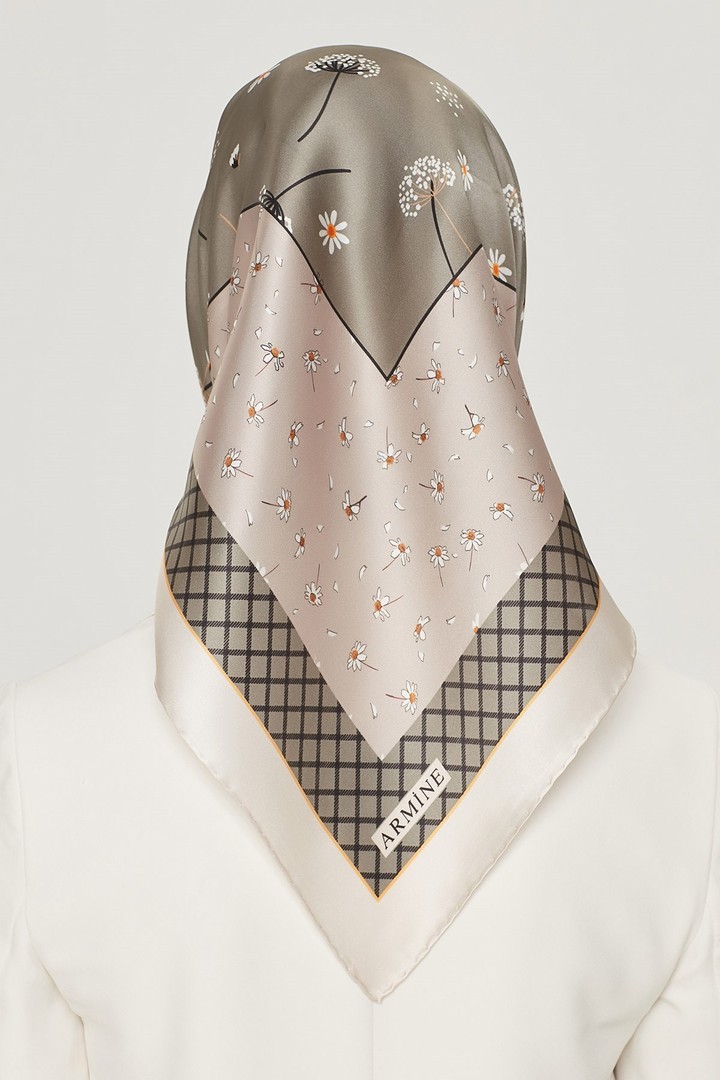 Armine Nostalji Serisi Twill İpek Eşarp 8517D-36