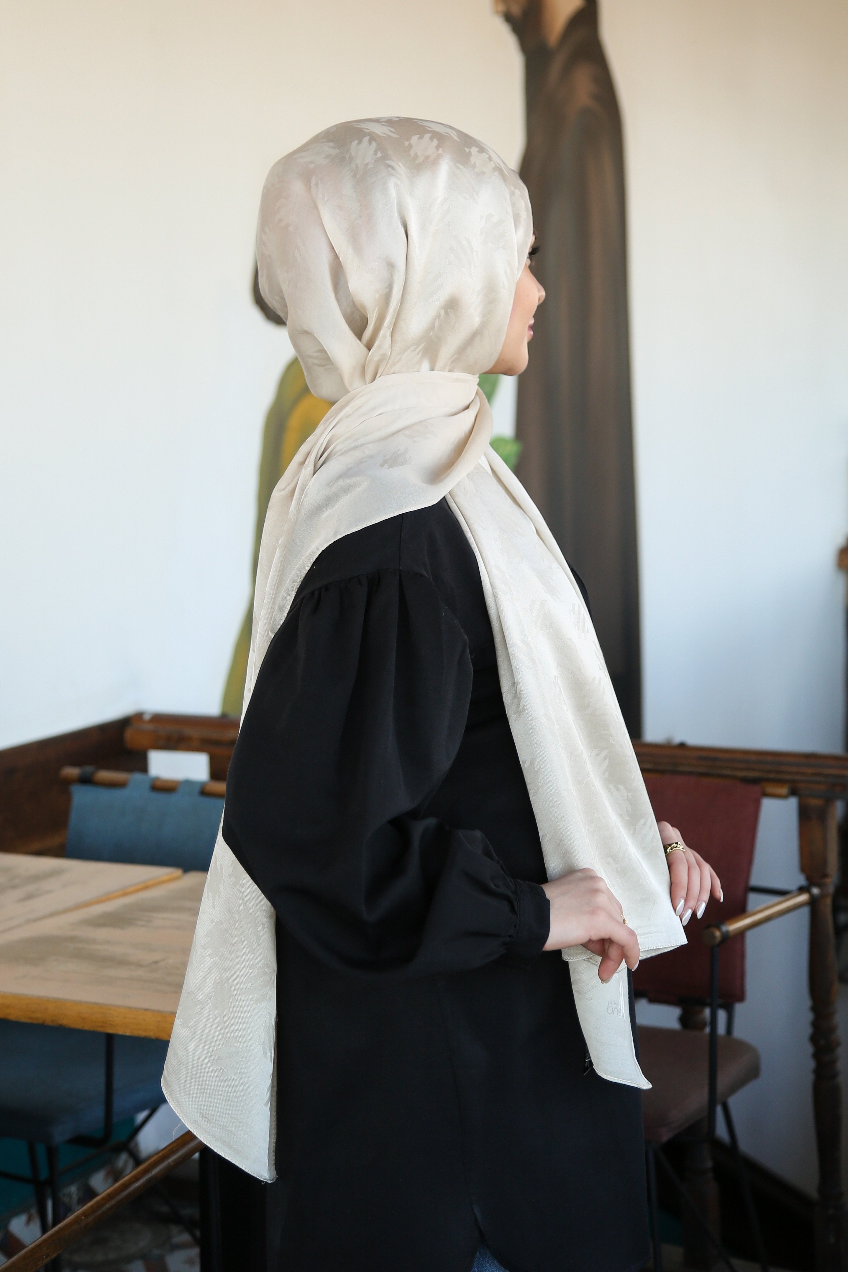 Armine Trend Lyon Şal 4 - Açık Vizon-247307
