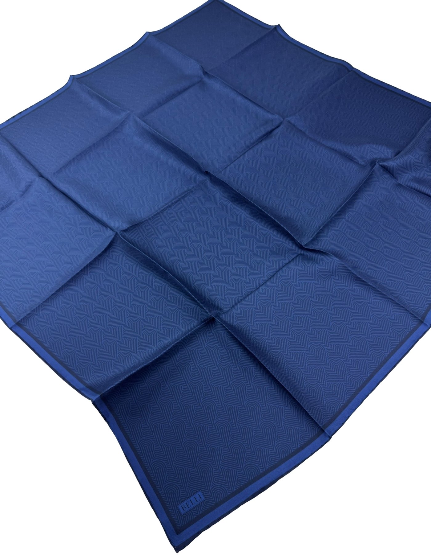 Belli Twill İpek Eşarp 4055D- - İndigo-Saks-12