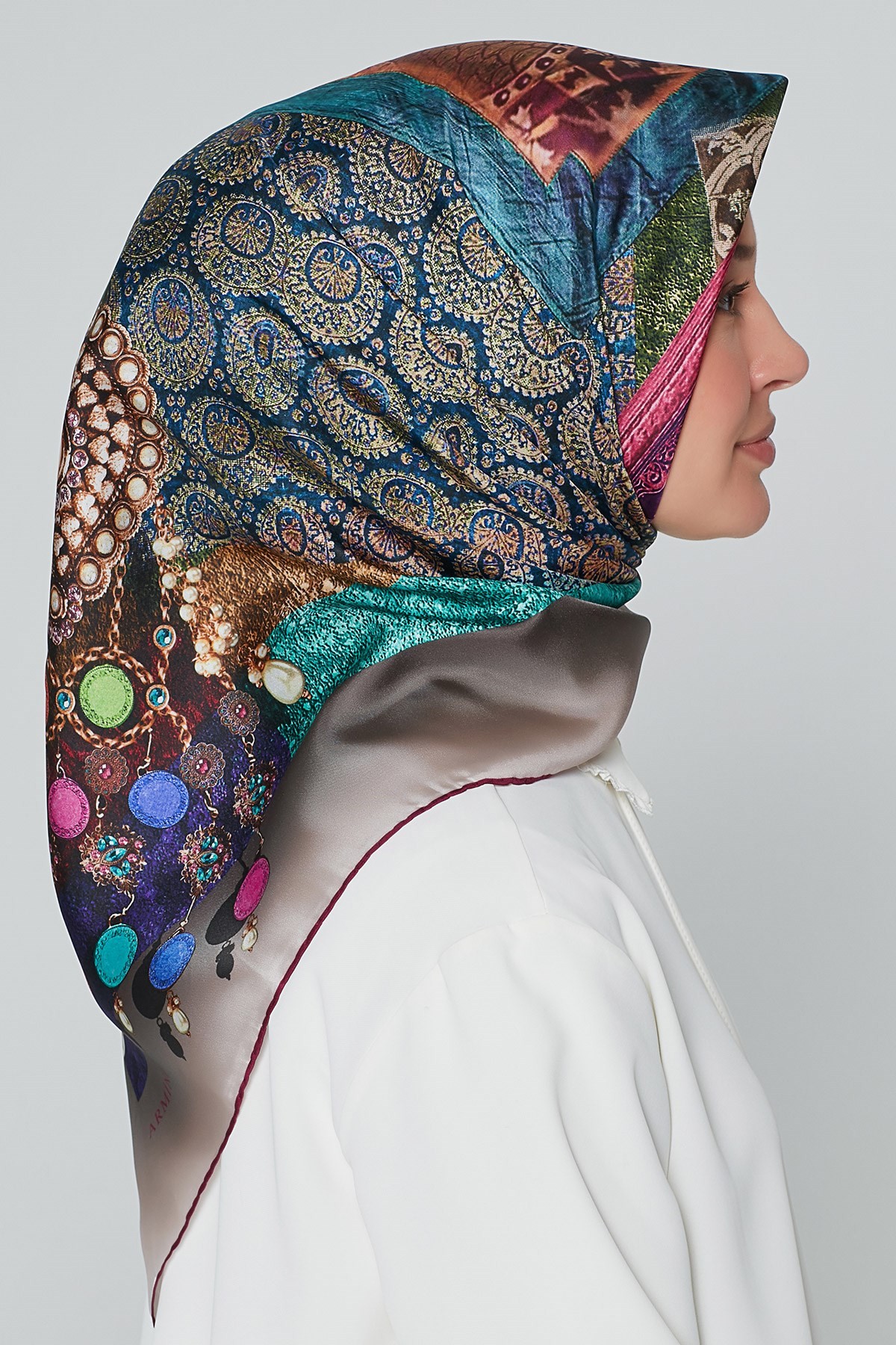 Armine Nostalji İpek Sura Eşarp 7639DS-11