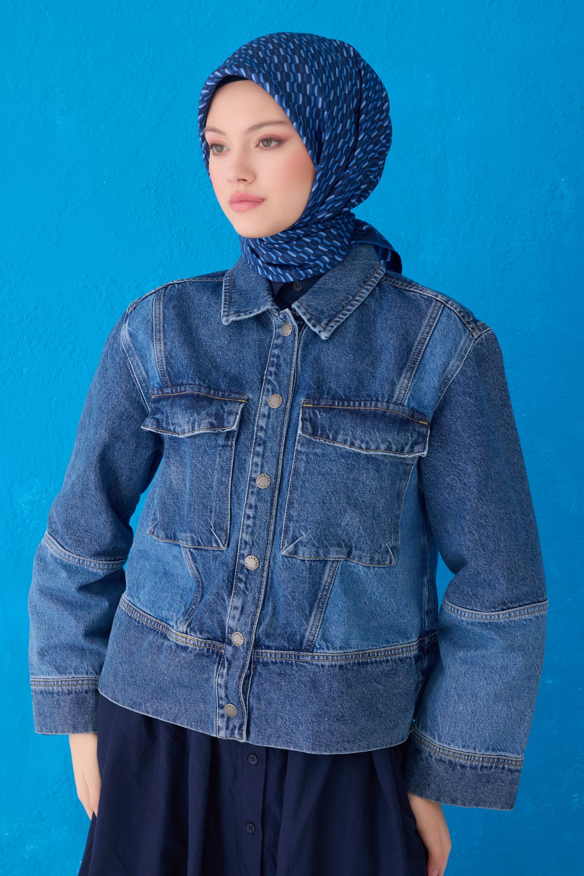 Belli Twill İpek Eşarp 4124D - SAKS