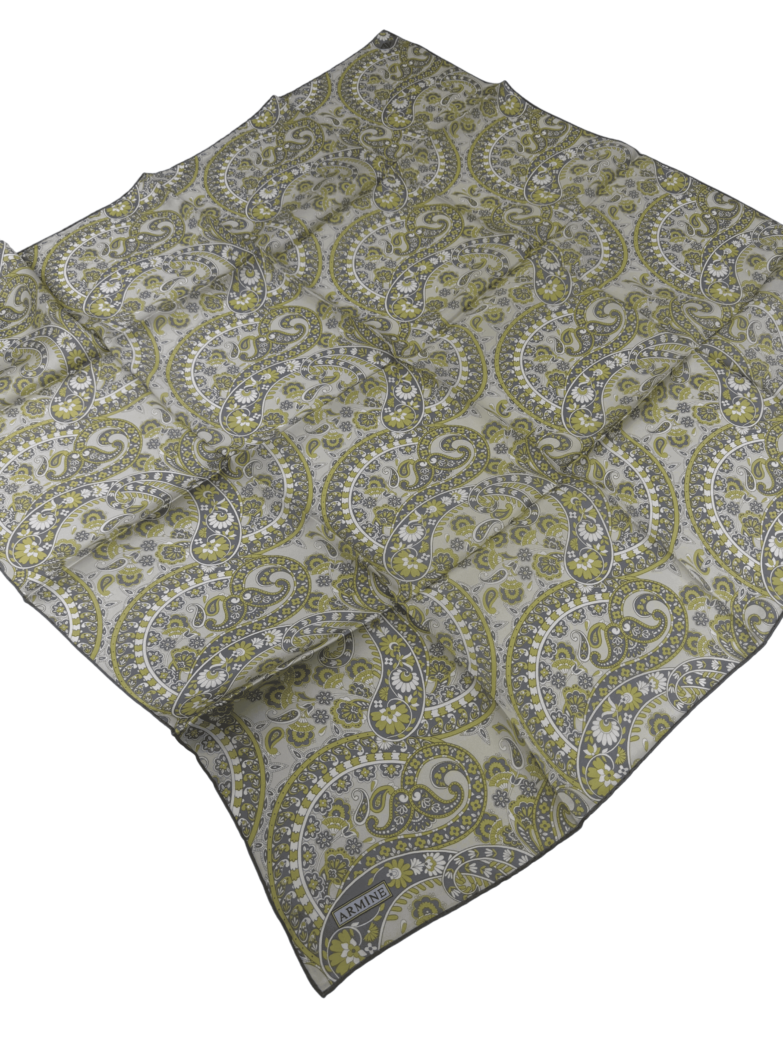 Armine Sura İpek Eşarp 9304DS - Yeşil-Füme-07