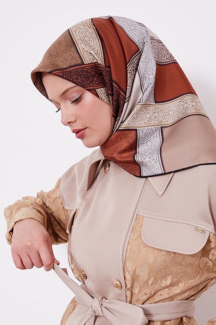Levidor Twill İpek Eşarp LD4178-1