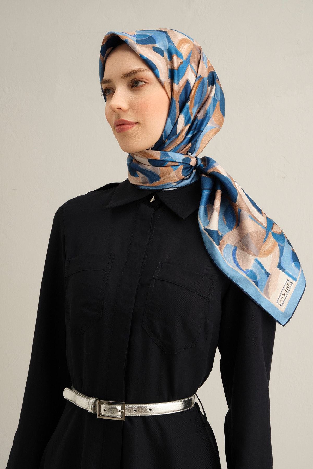 Armine Twill İpek Eşarp 9329D