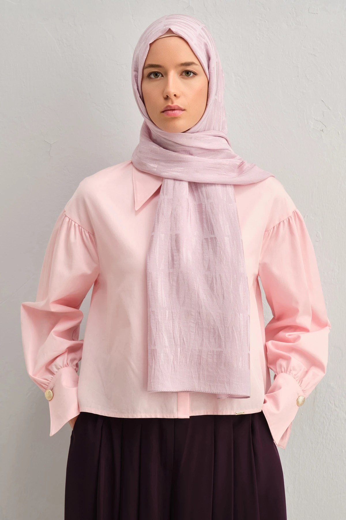 Armine Lyocell İpek Şal 1002-3 - Lila-1113-15