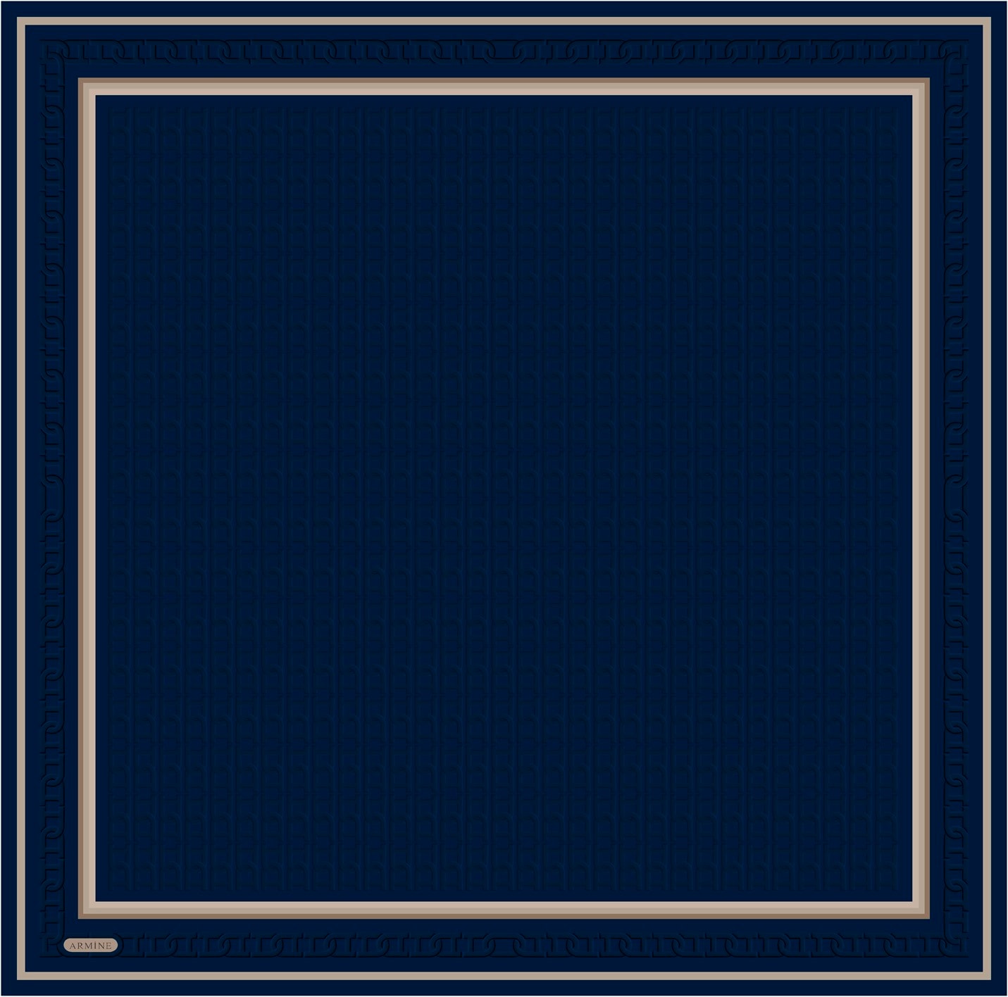 Armine Twill İpek Eşarp 9301D - Lacivert - Vizon