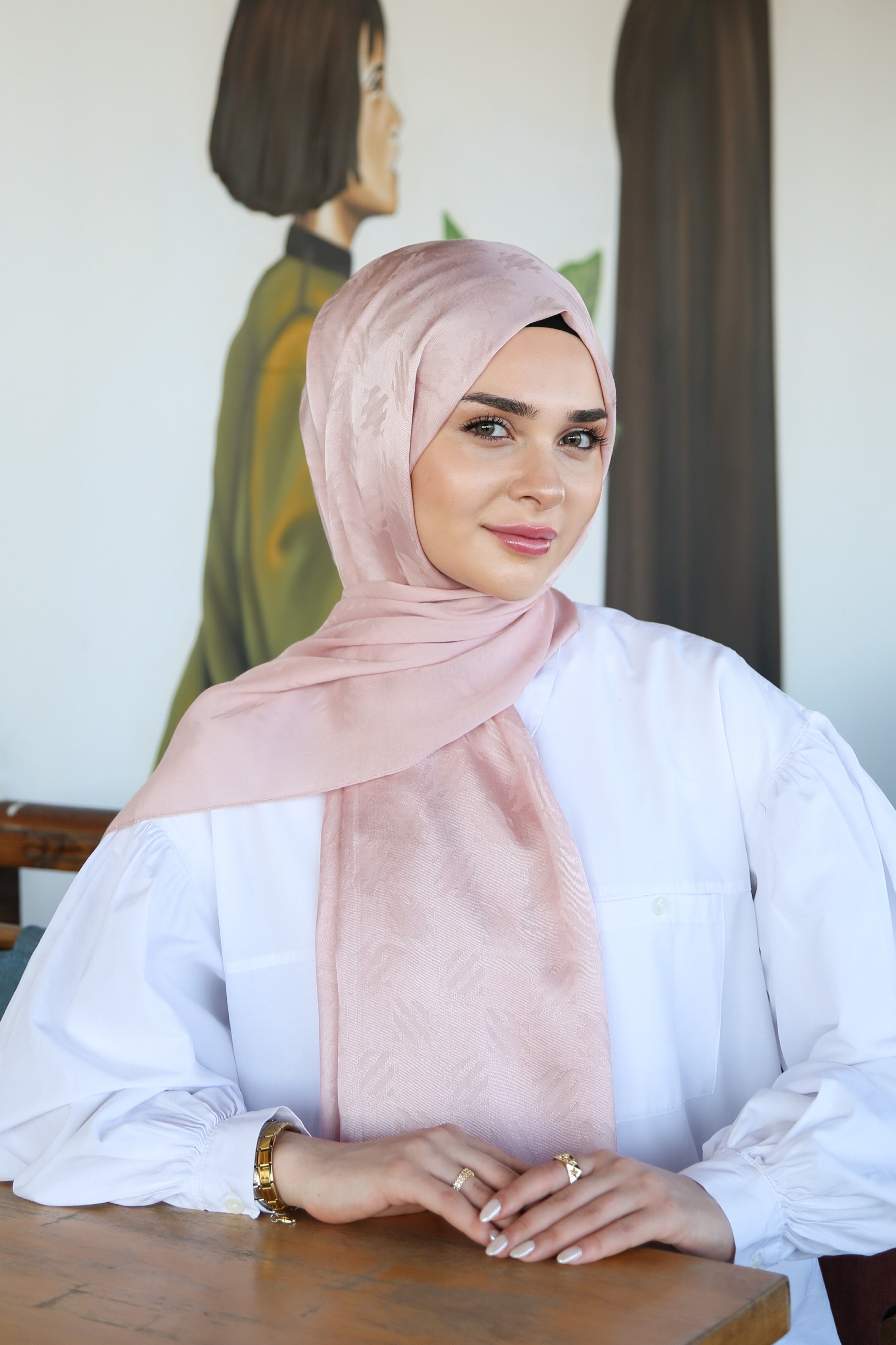 Armine Trend Lyon Şal 4 - Pudra-247308