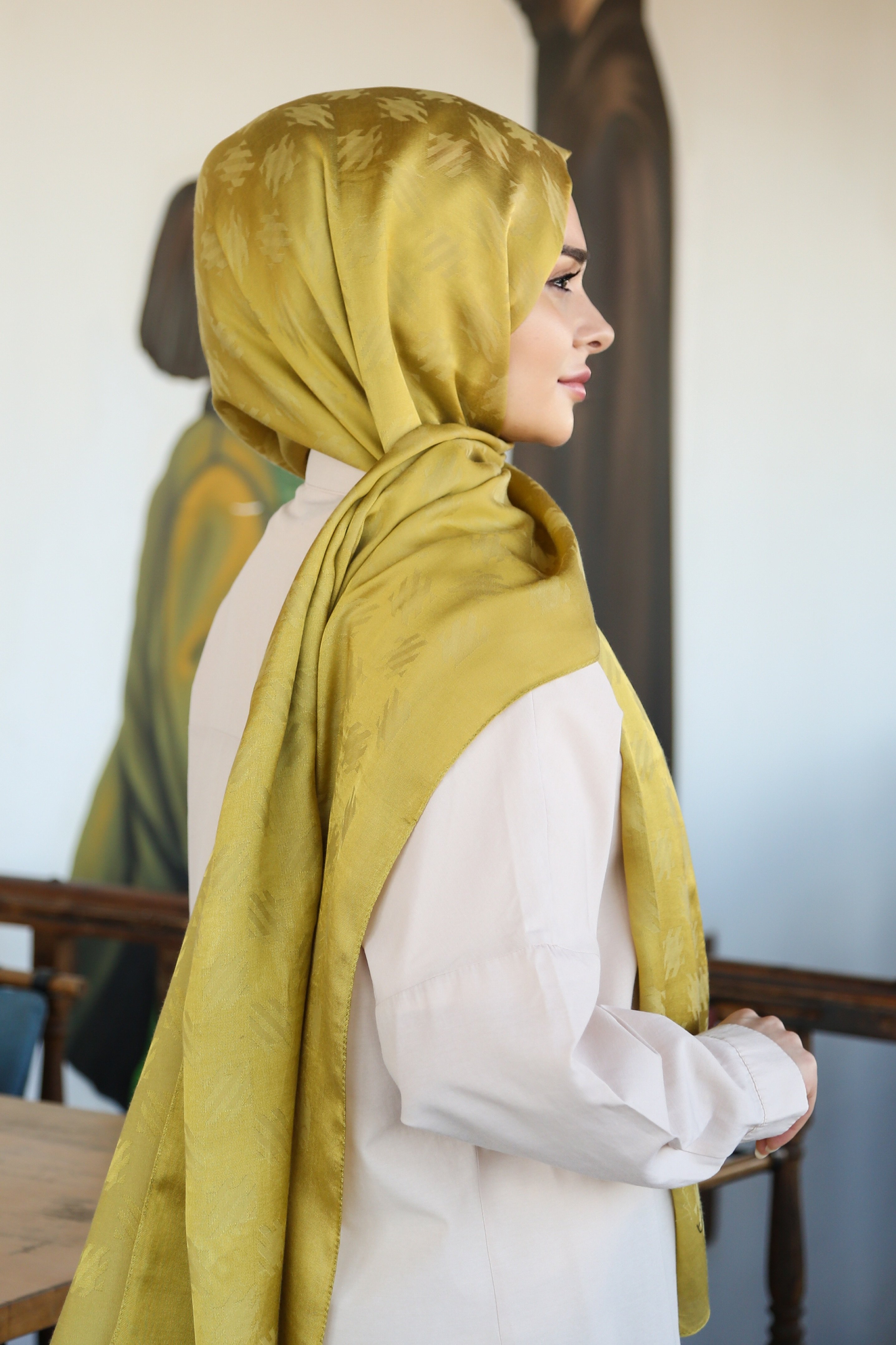 Armine Trend Lyon Şal 4 - Hardal- 247312
