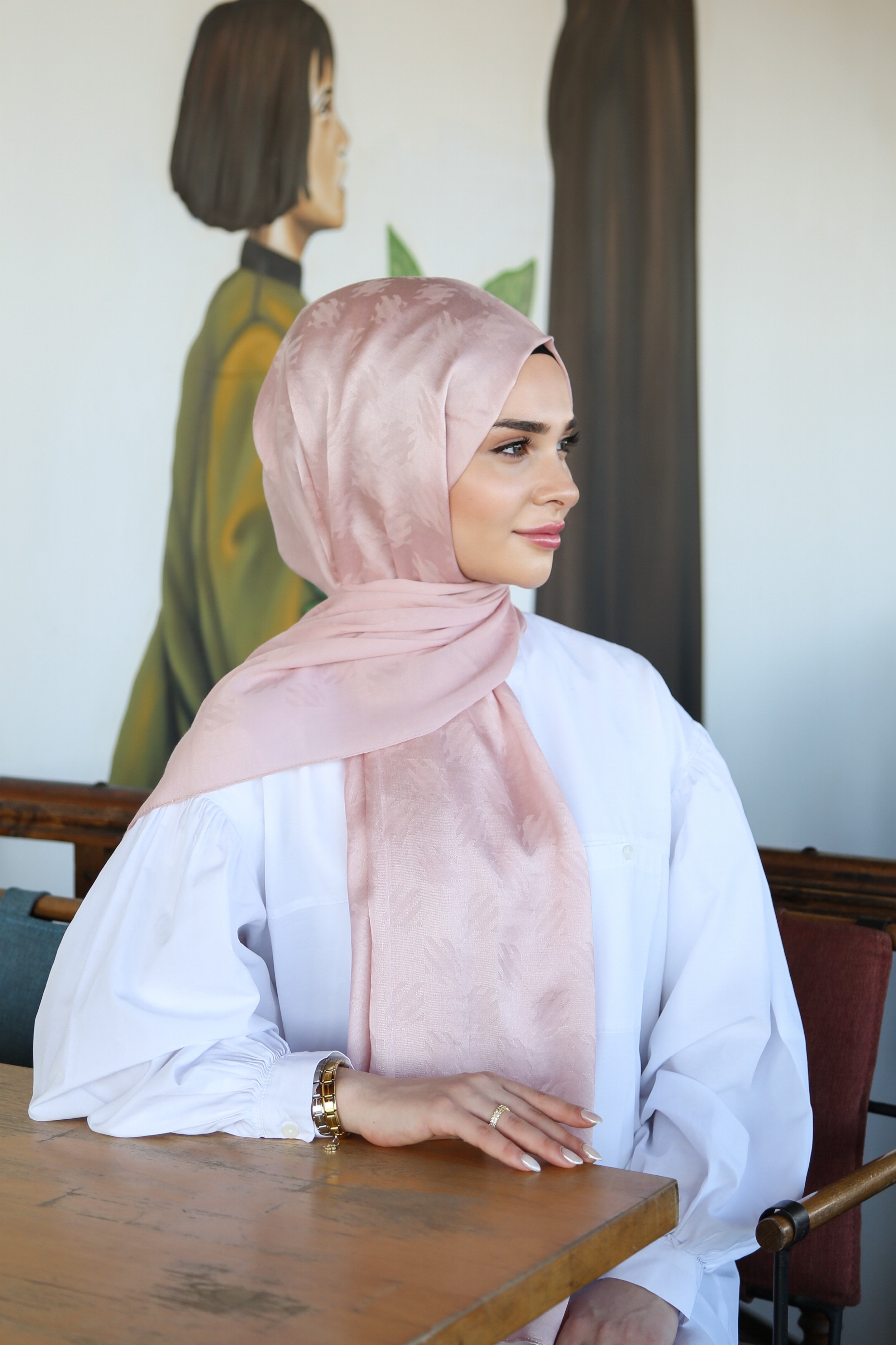 Armine Trend Lyon Şal 4 - Pudra-247308