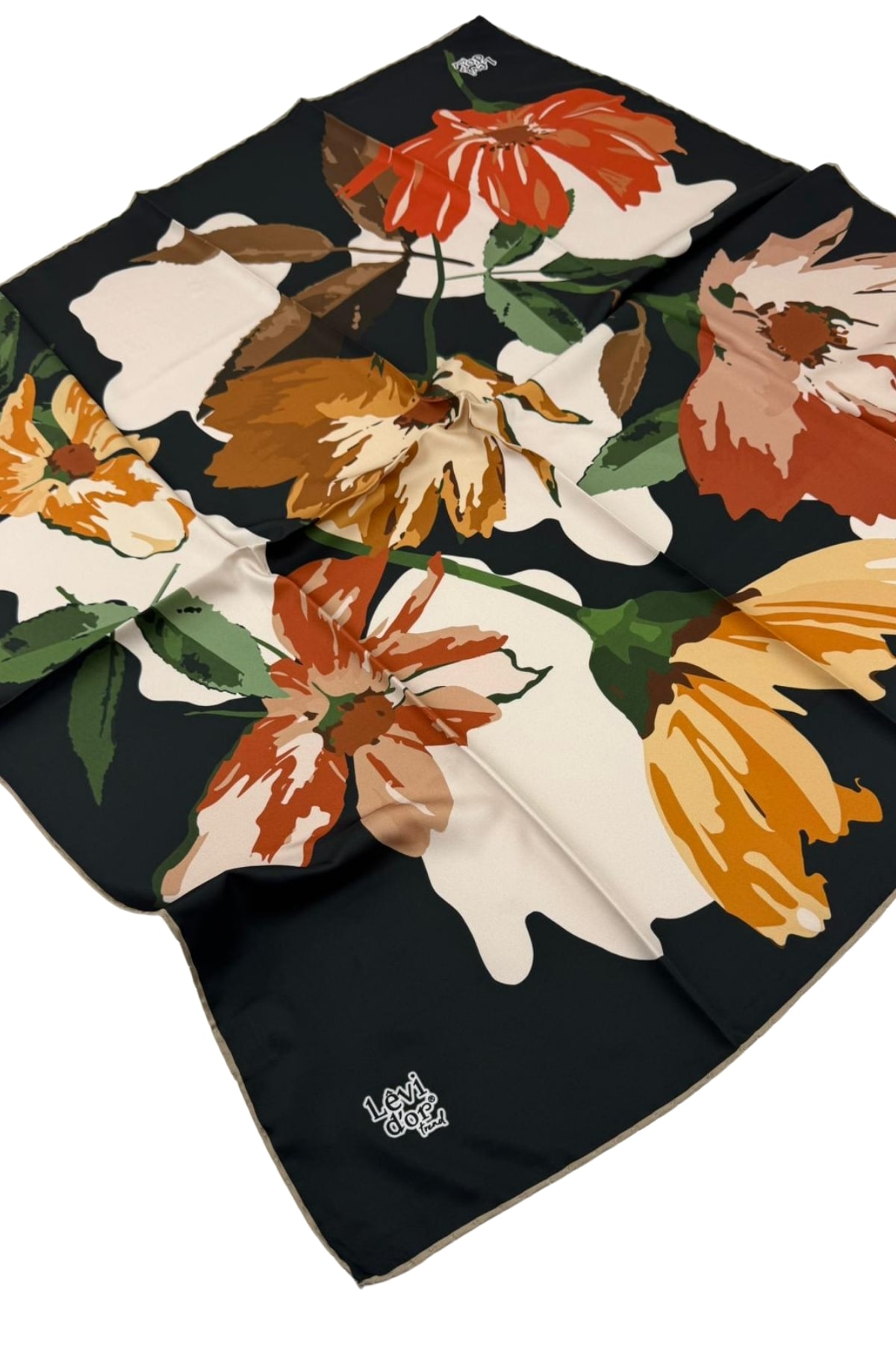 Levidor Trend Twill Eşarp LDT276 - 12-Siyah-Çok Renkli