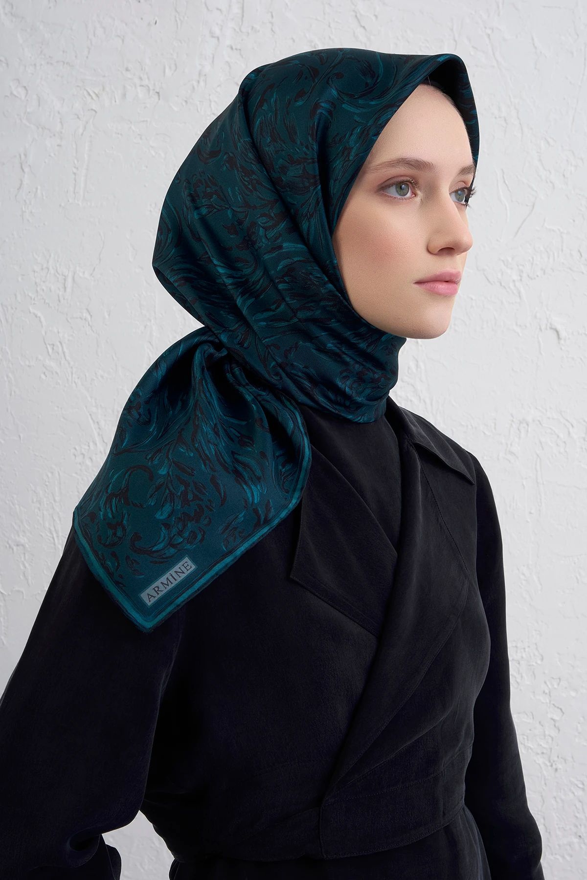 Armine Sura İpek Eşarp 9431DS - 81-Petrol Mavisi