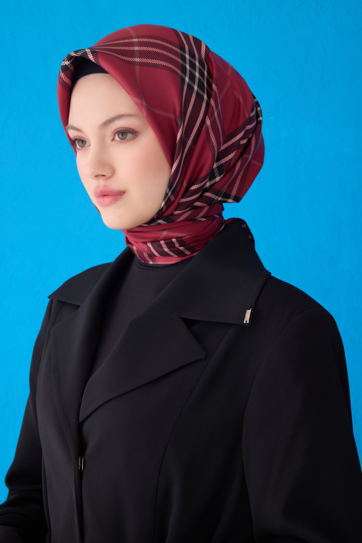 Belli Twill İpek Eşarp 4122D - Vişne Çürüğü-54