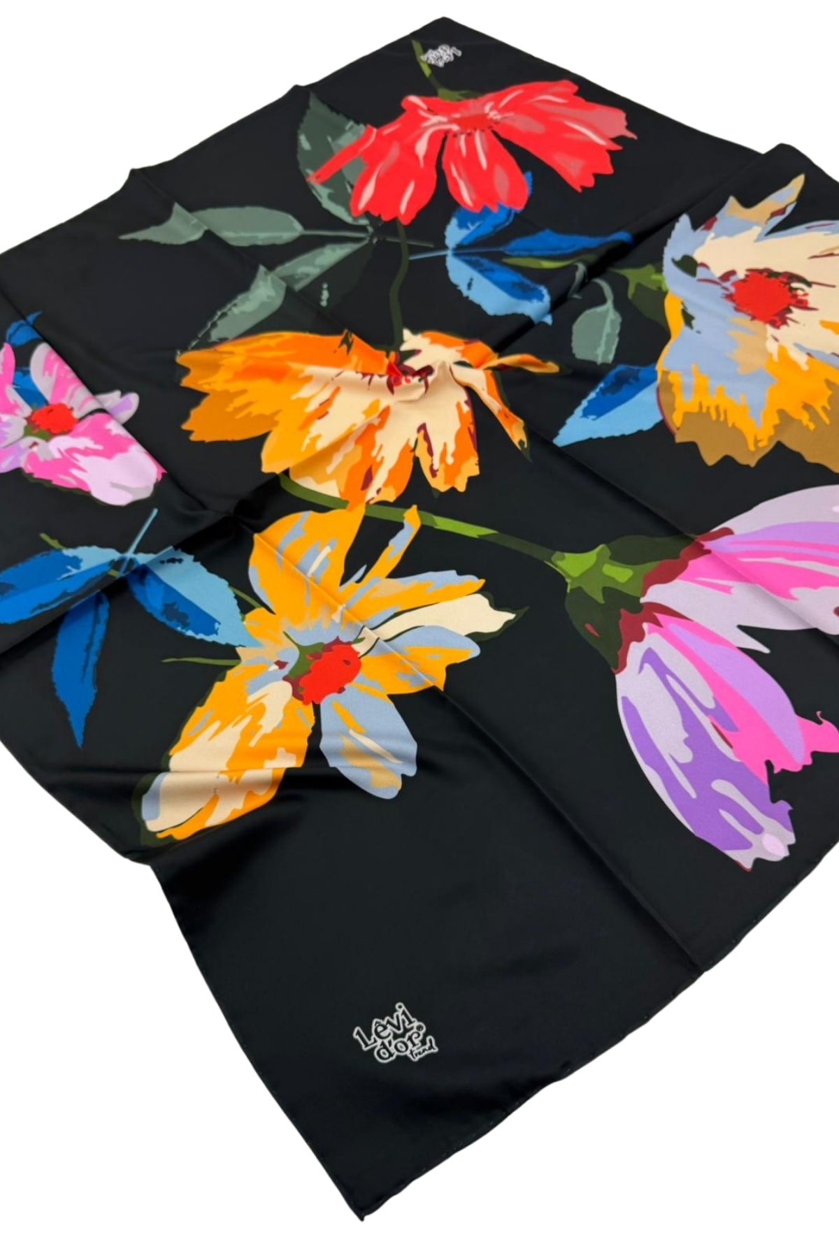 Levidor Trend Twill Eşarp LDT276 - 03-Siyah-Çok Renkli
