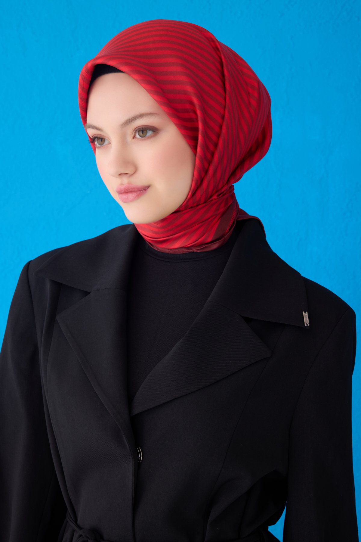 Belli Twill İpek Eşarp 4115D - Bordo-