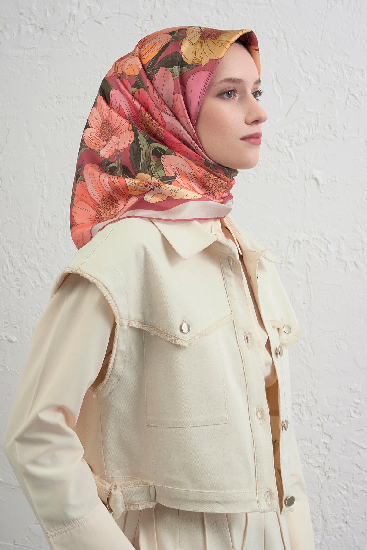 Armine Sura İpek Eşarp 9403DS - 01-Çok Renkli