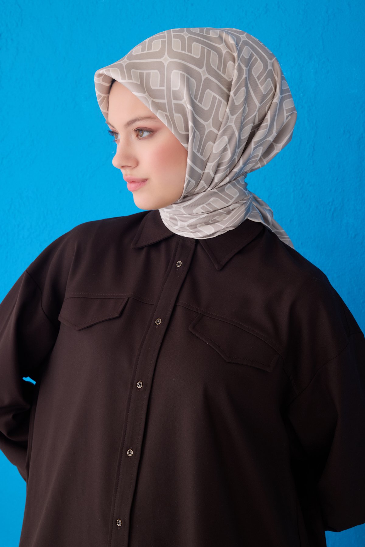 Belli Twill İpek Eşarp 4118D - Çok Renkli 3