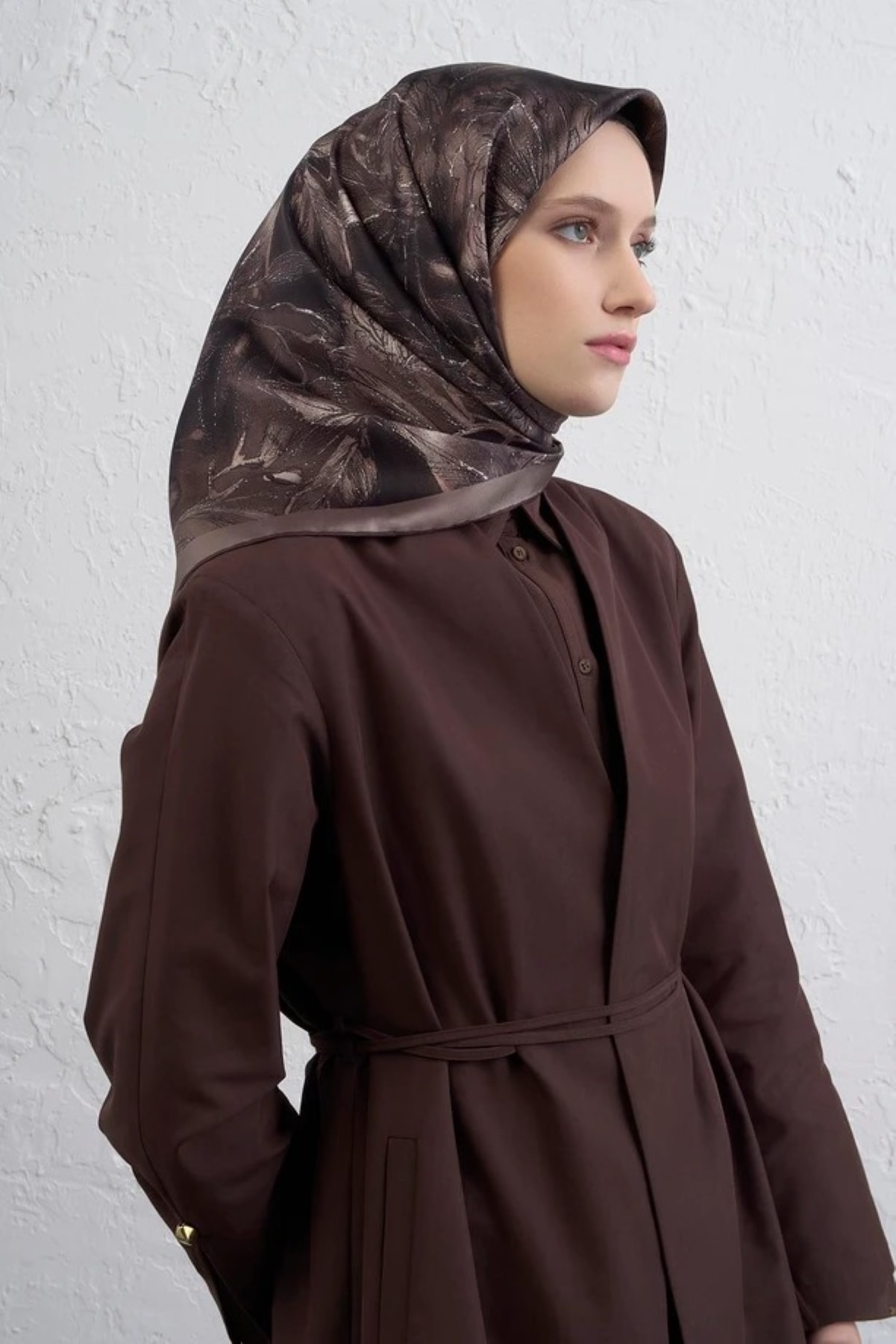 Armine Sura İpek Eşarp 9409DS - 82-Vizon