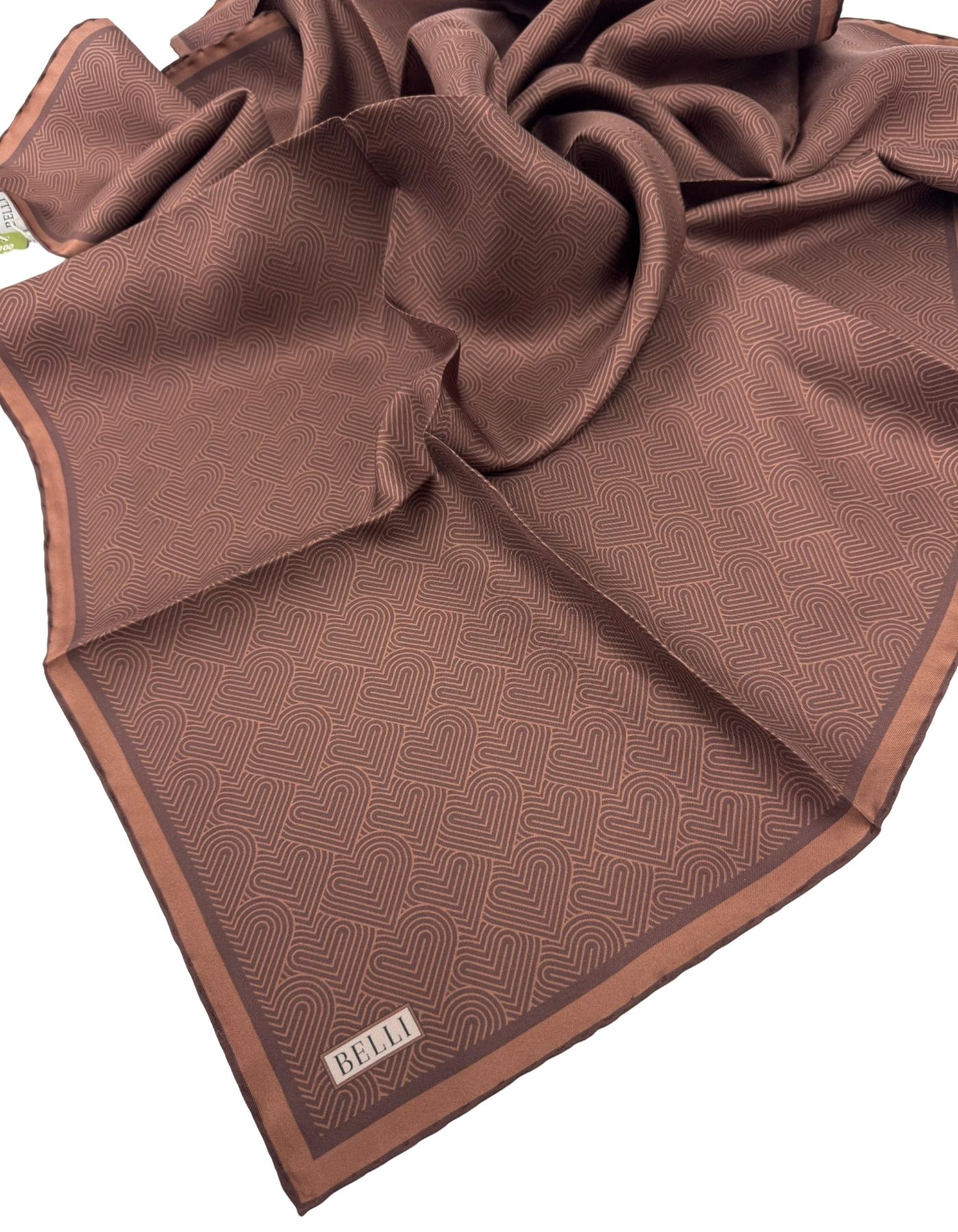 Belli Twill İpek Eşarp 4055D- - Taba-Kahverengi-81