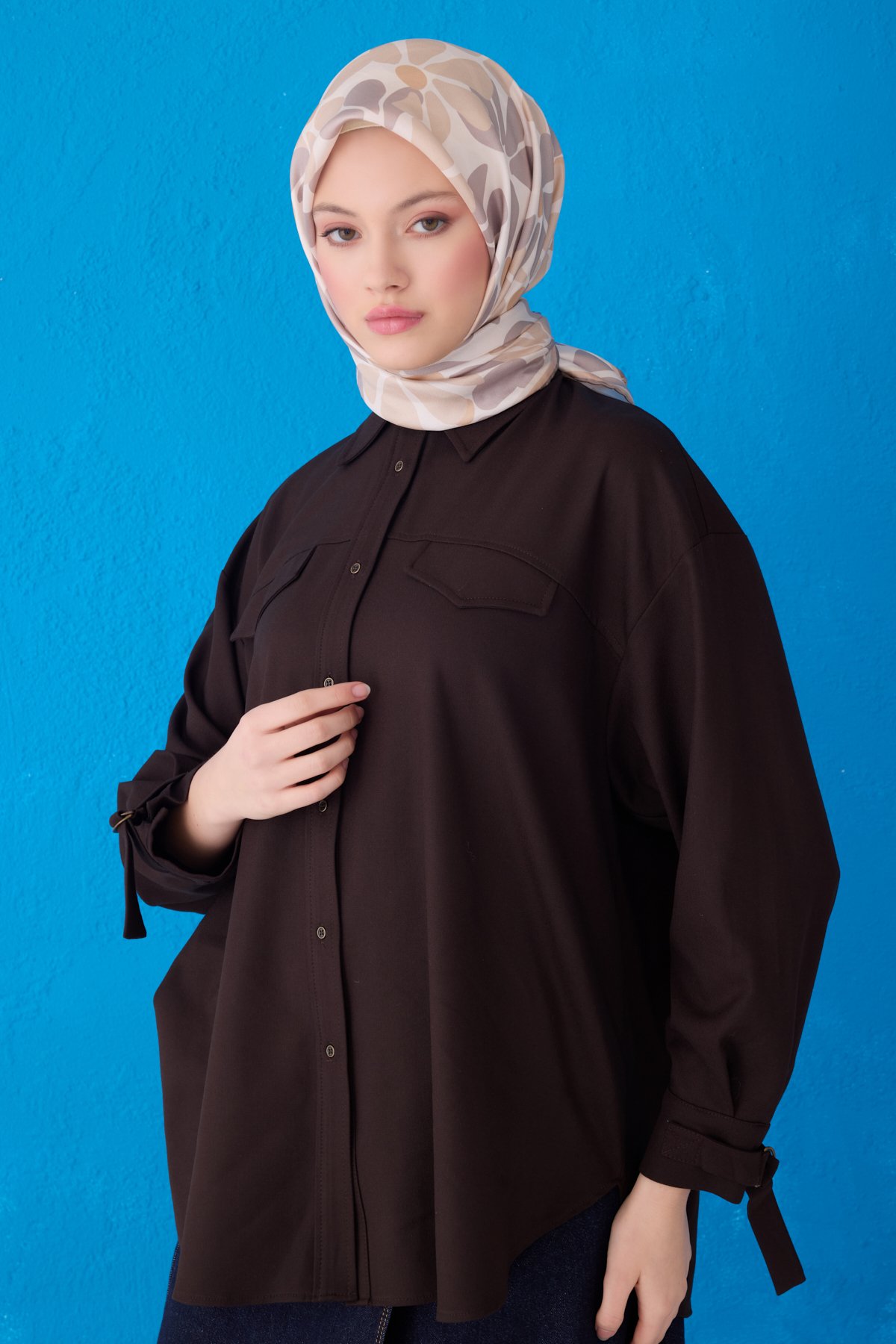 Belli Twill İpek Eşarp 4116D - Çok Renkli 2