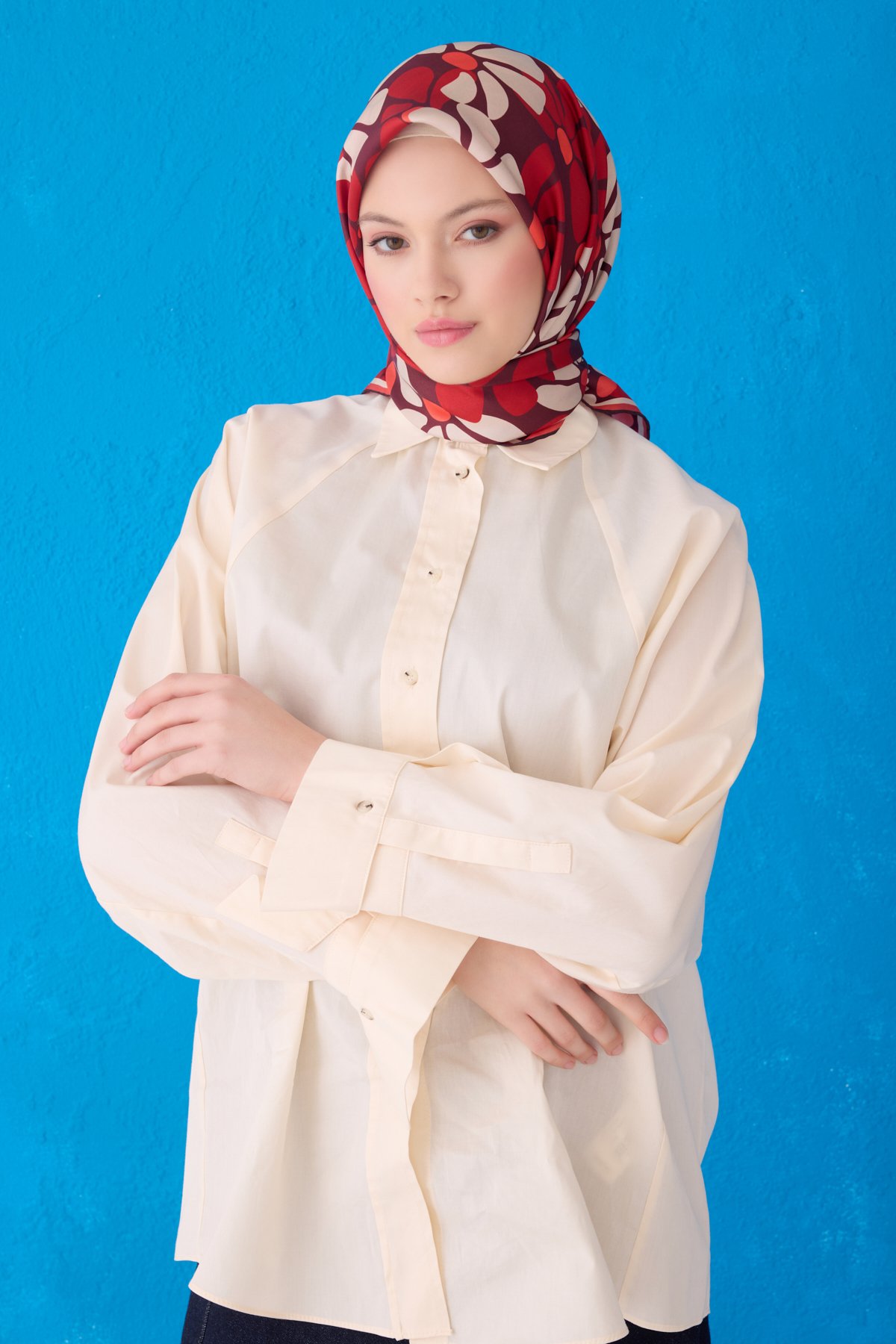 Belli Twill İpek Eşarp 4116D - Çok Renkli 4