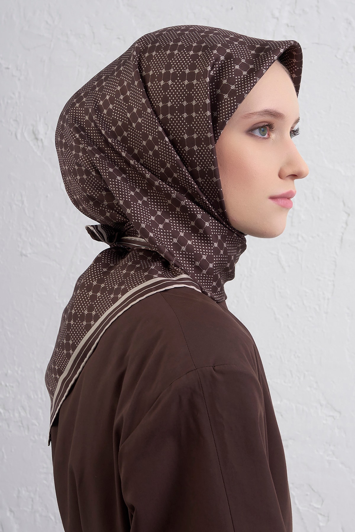 Armine Sura İpek Eşarp 9440DS - 59-Acı Kahve