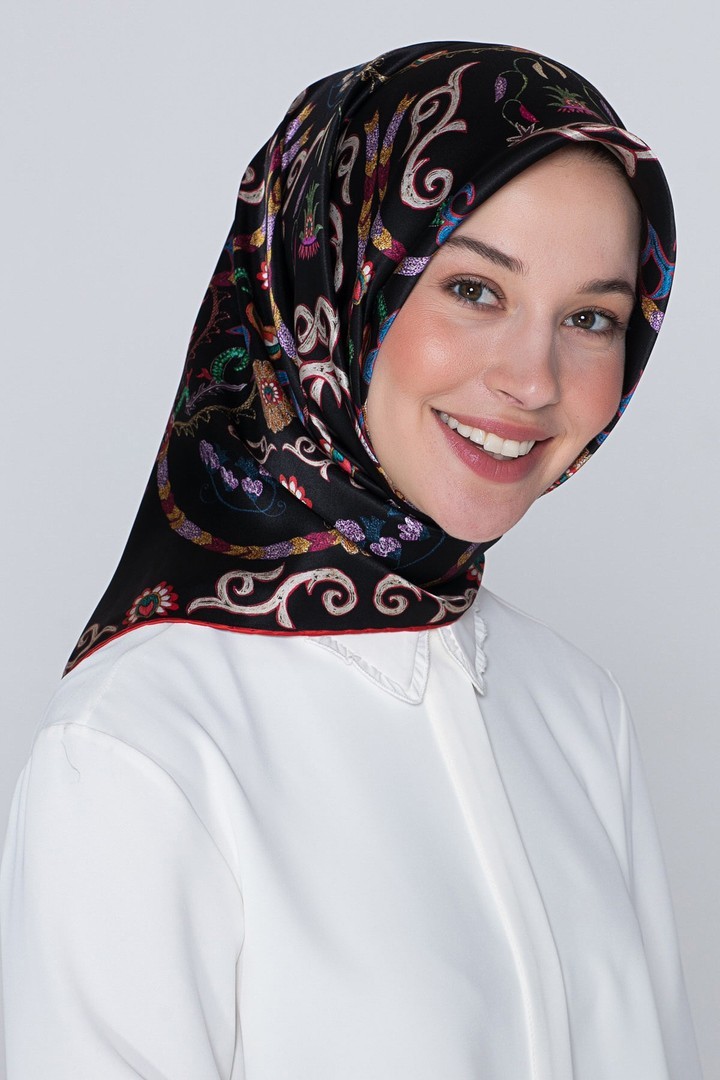 Armine Nostalji Serisi İpek Twill Eşarp 8039D-09