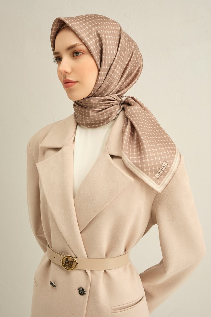 Armine Twill İpek Eşarp 9345D