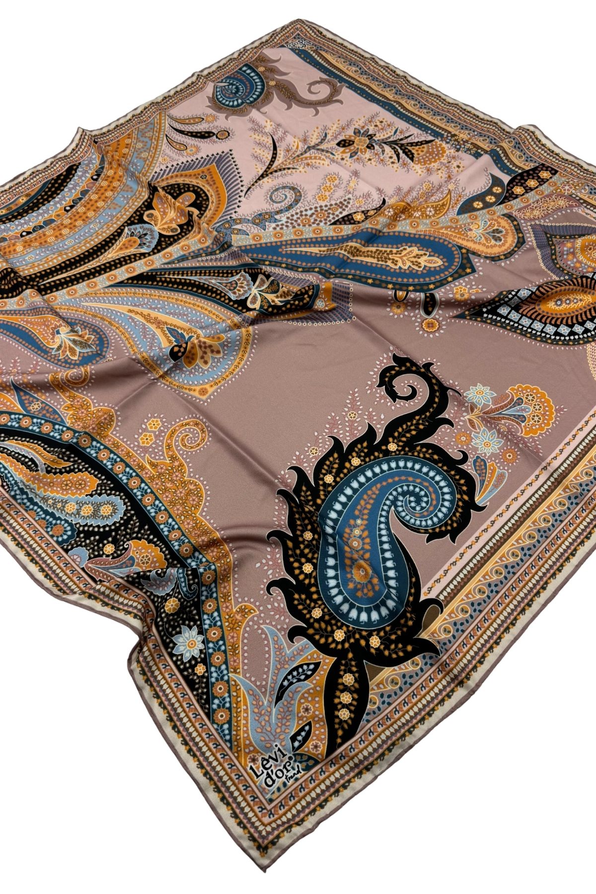 Levidor Trend Twill Eşarp LDT269-01 - Pudra-Çok Renkli-07